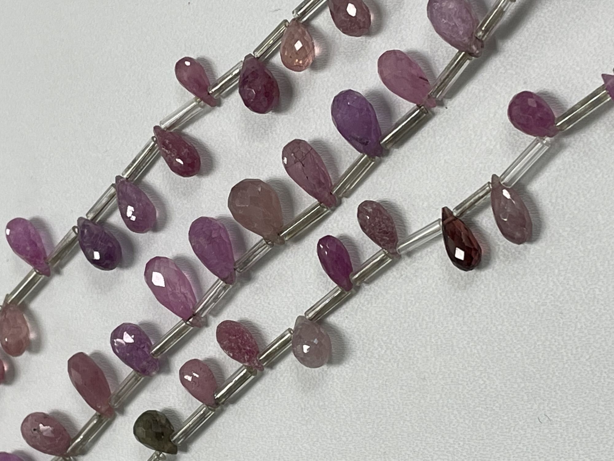 Multi Color Sapphire Drop Faceted