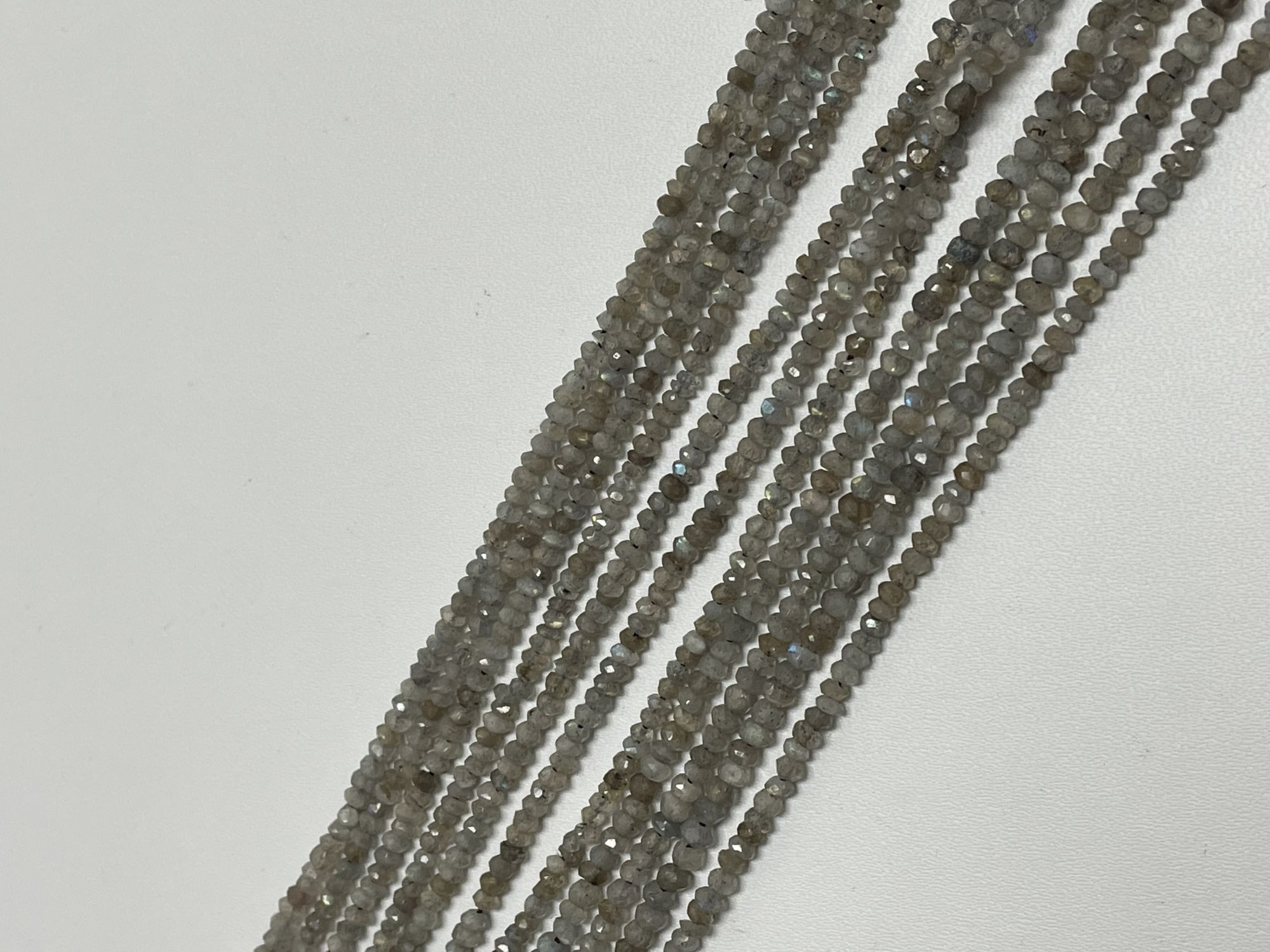 Labradorite Rondelle Faceted