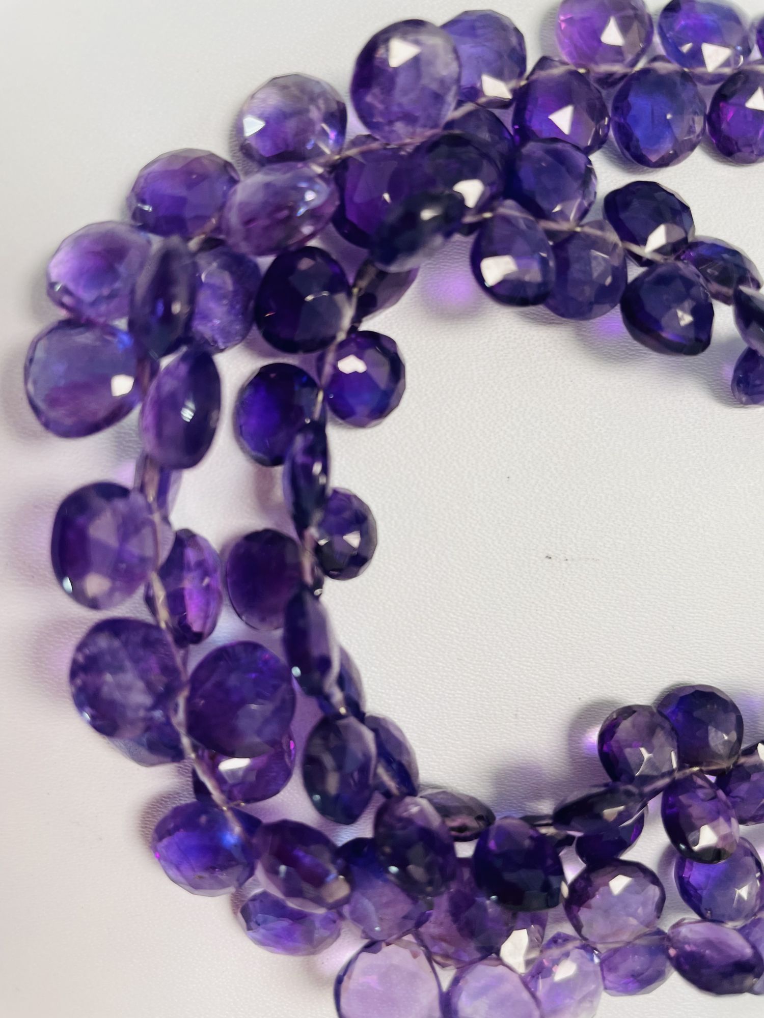 Purple Amethyst Heart Faceted