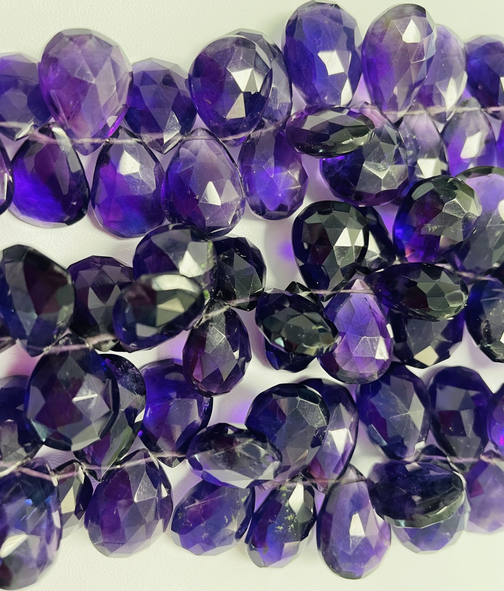 Purple Amethyst Pear Faceted