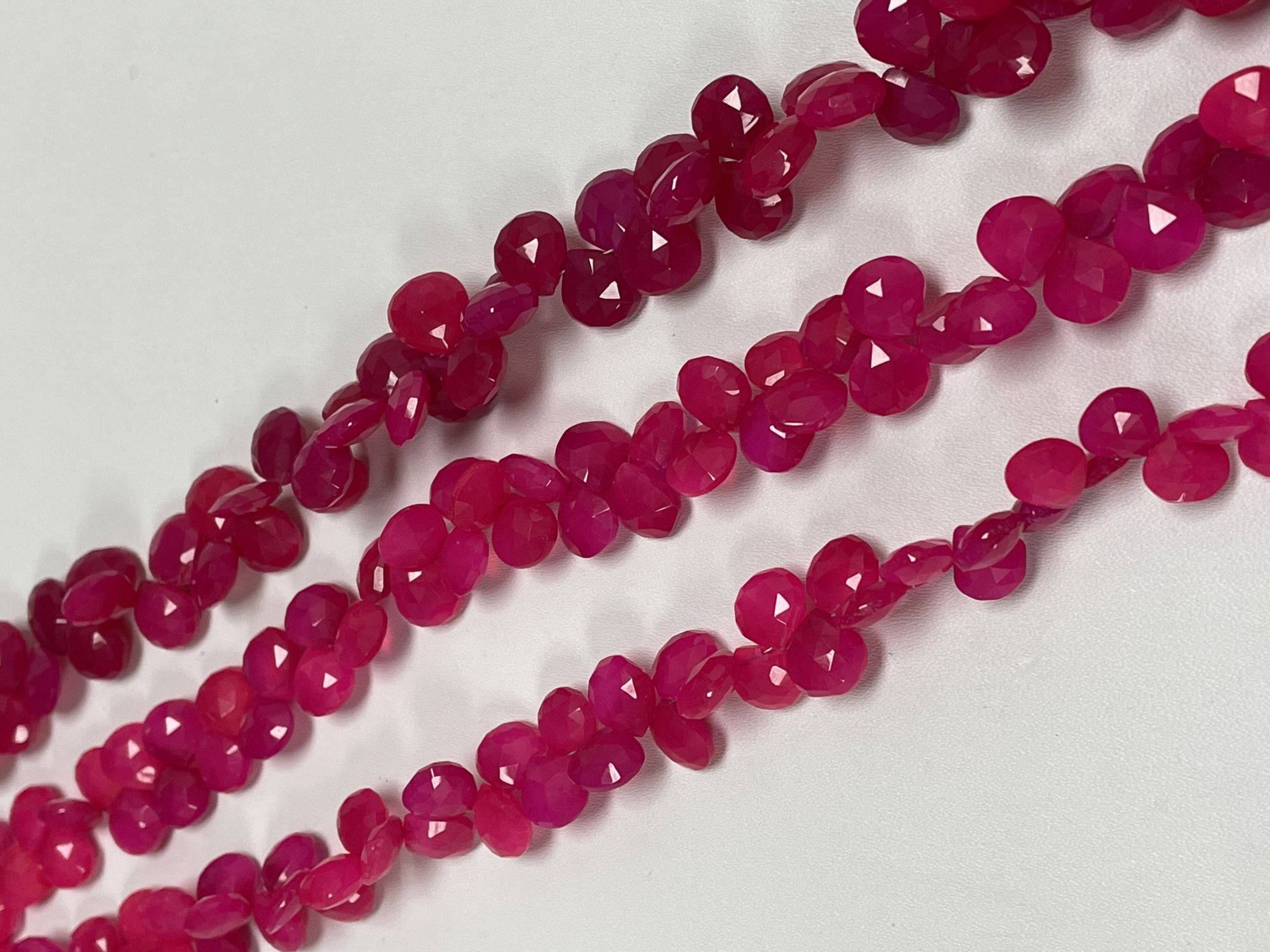 Pink Chalcedony Heart Faceted