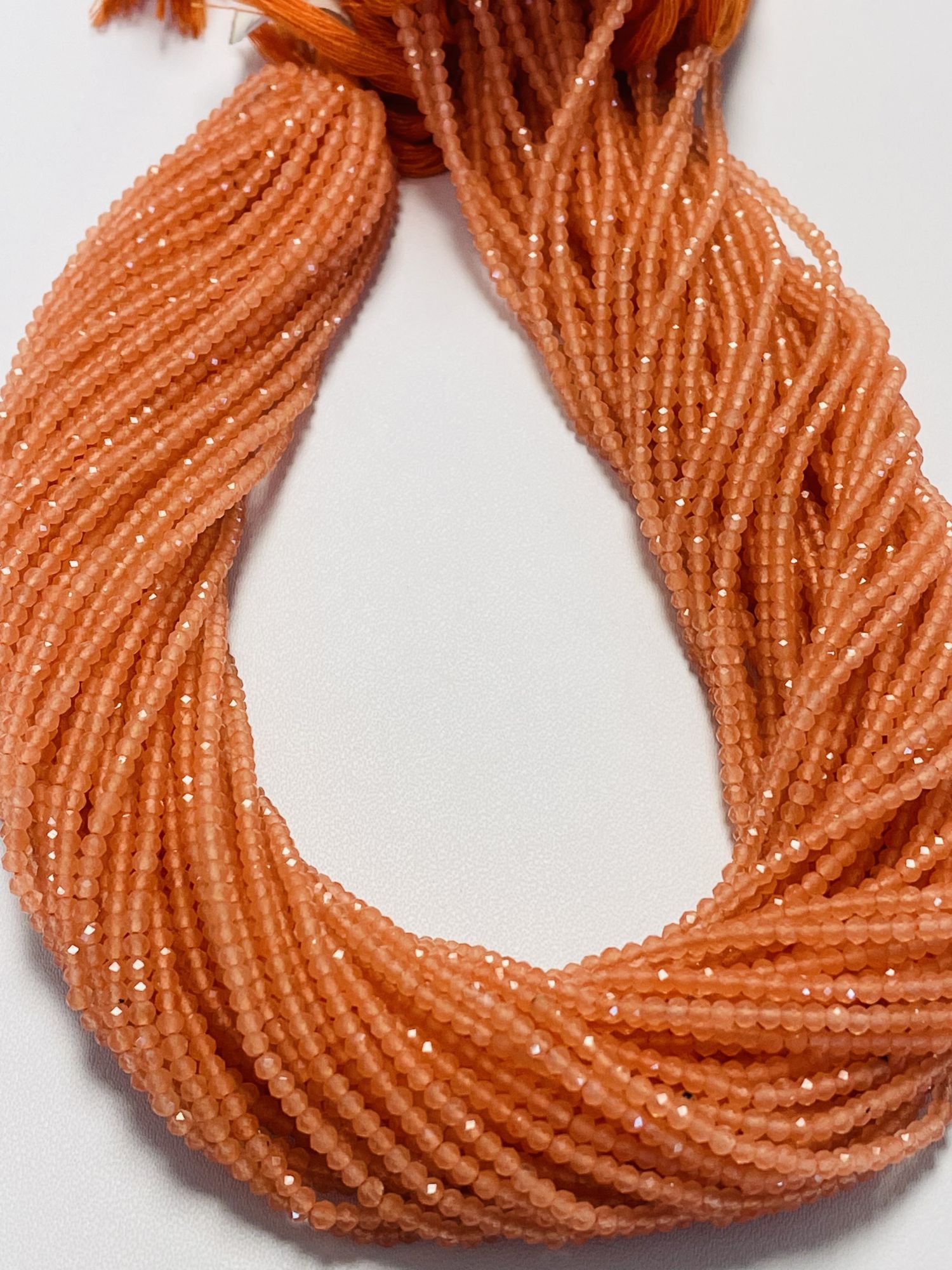 Orange Onyx Rondelle Faceted