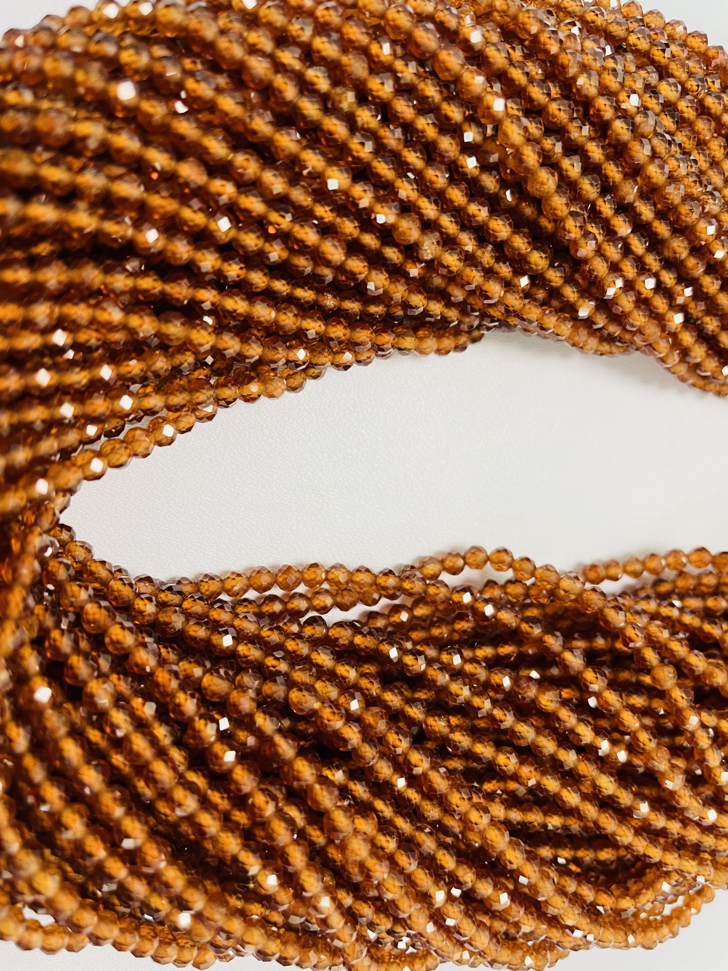 Hessonite Garnet Rondelle Faceted