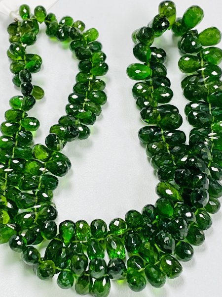 Chrome Diopside Drop Faceted