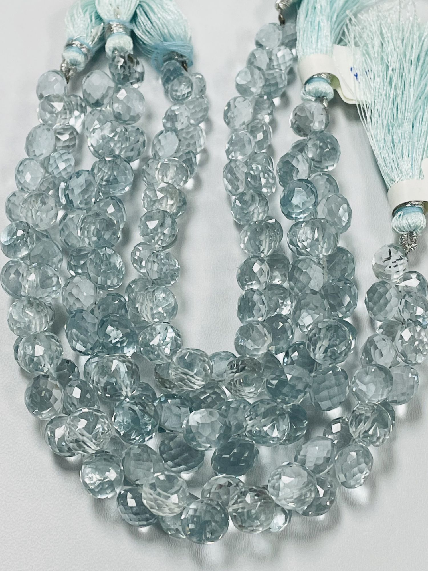 Aquamarine Hydro Quartz Onions Faceted