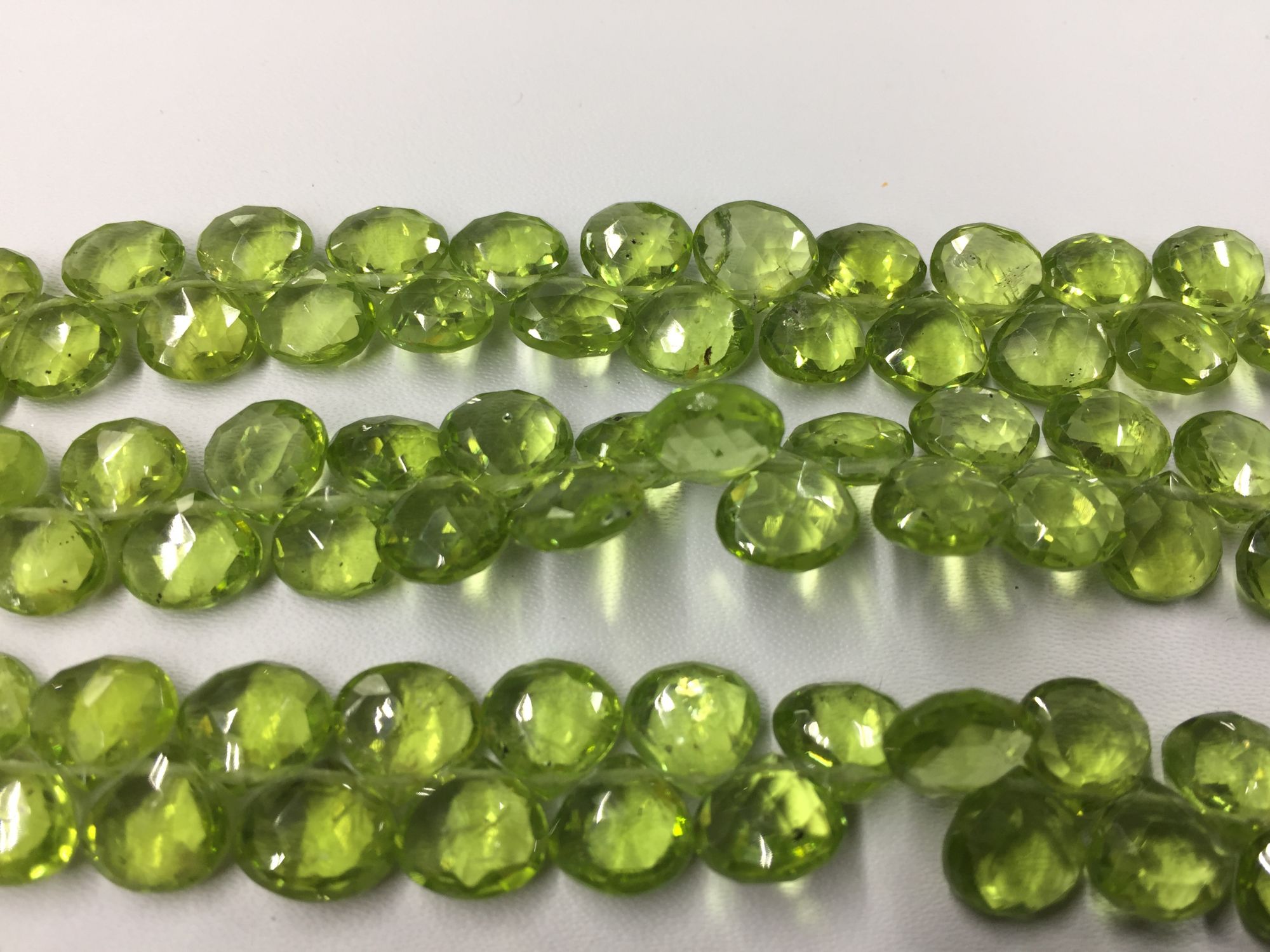 Natural Peridot Hearts Faceted