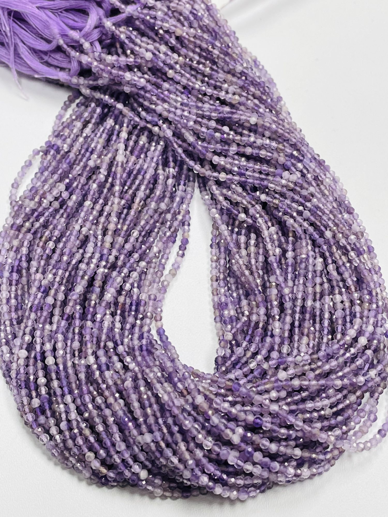 Shaded Purple Amethyst Rondelle Faceted