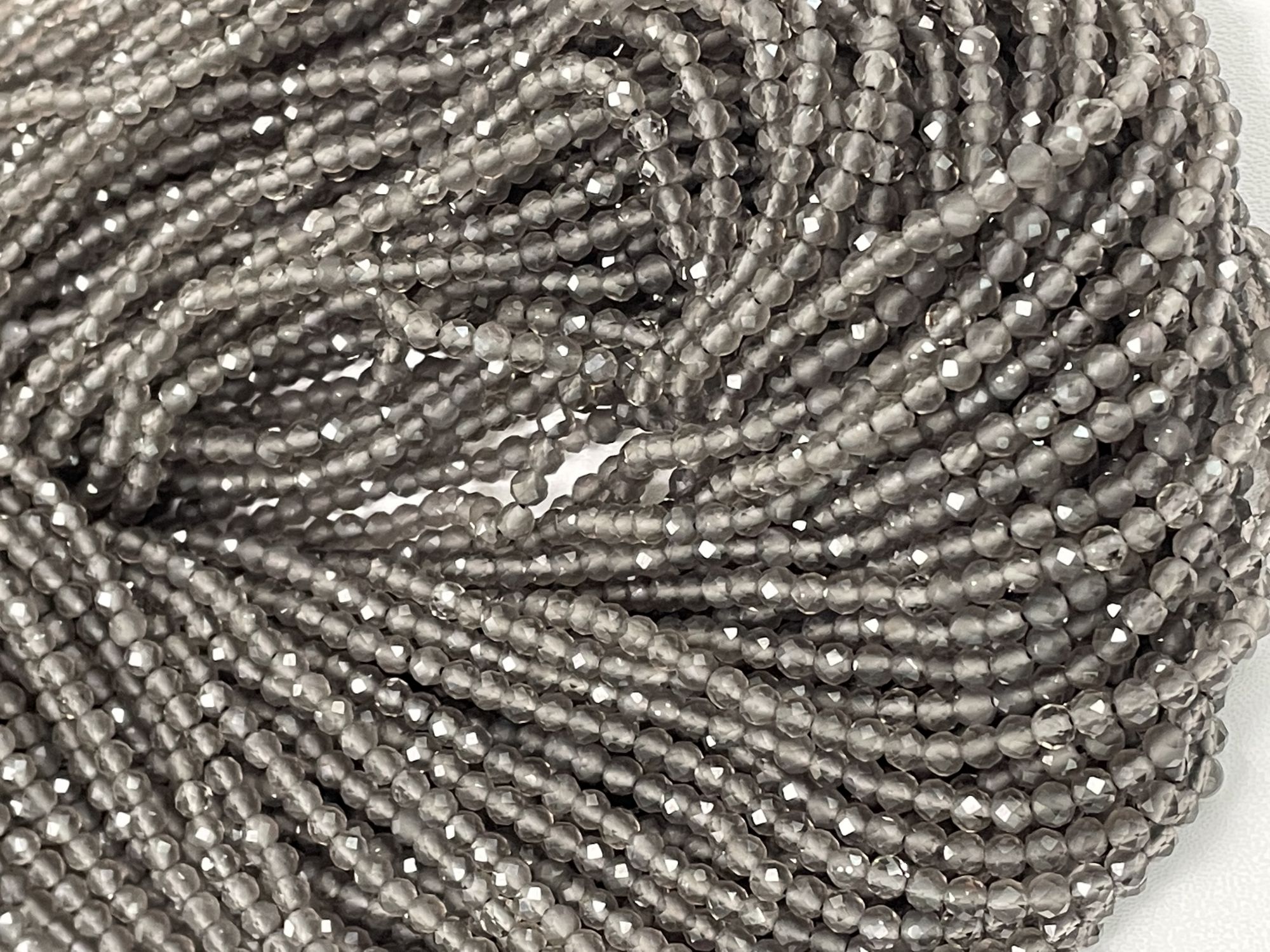 Smoky Quartz Rondelle Faceted