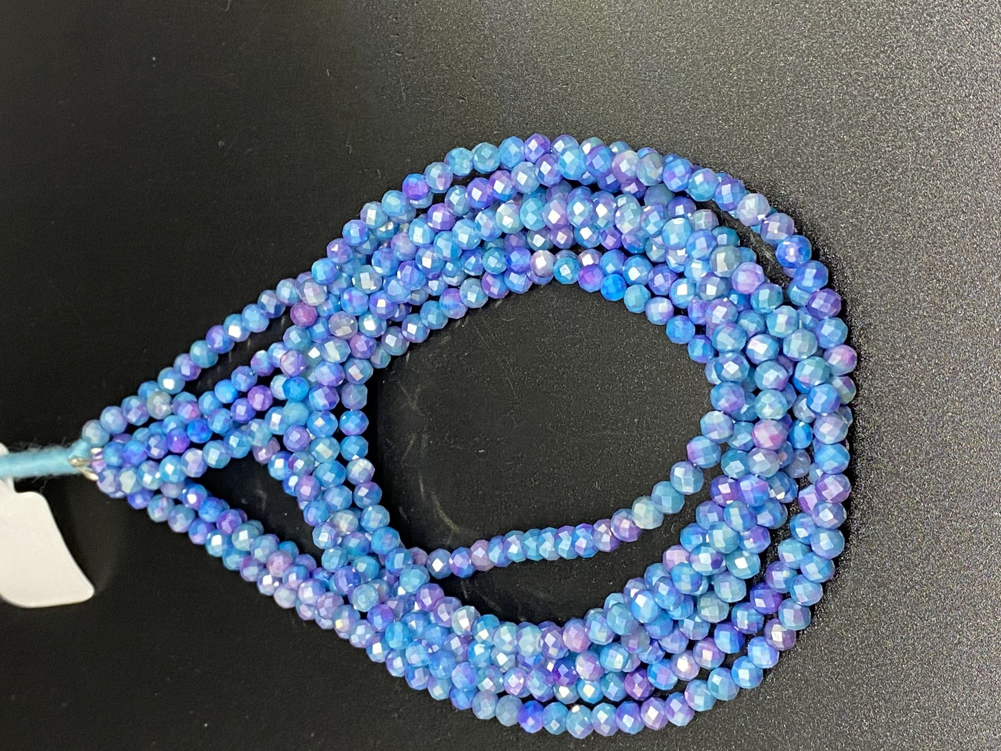 Coated Moonstone Rondelle