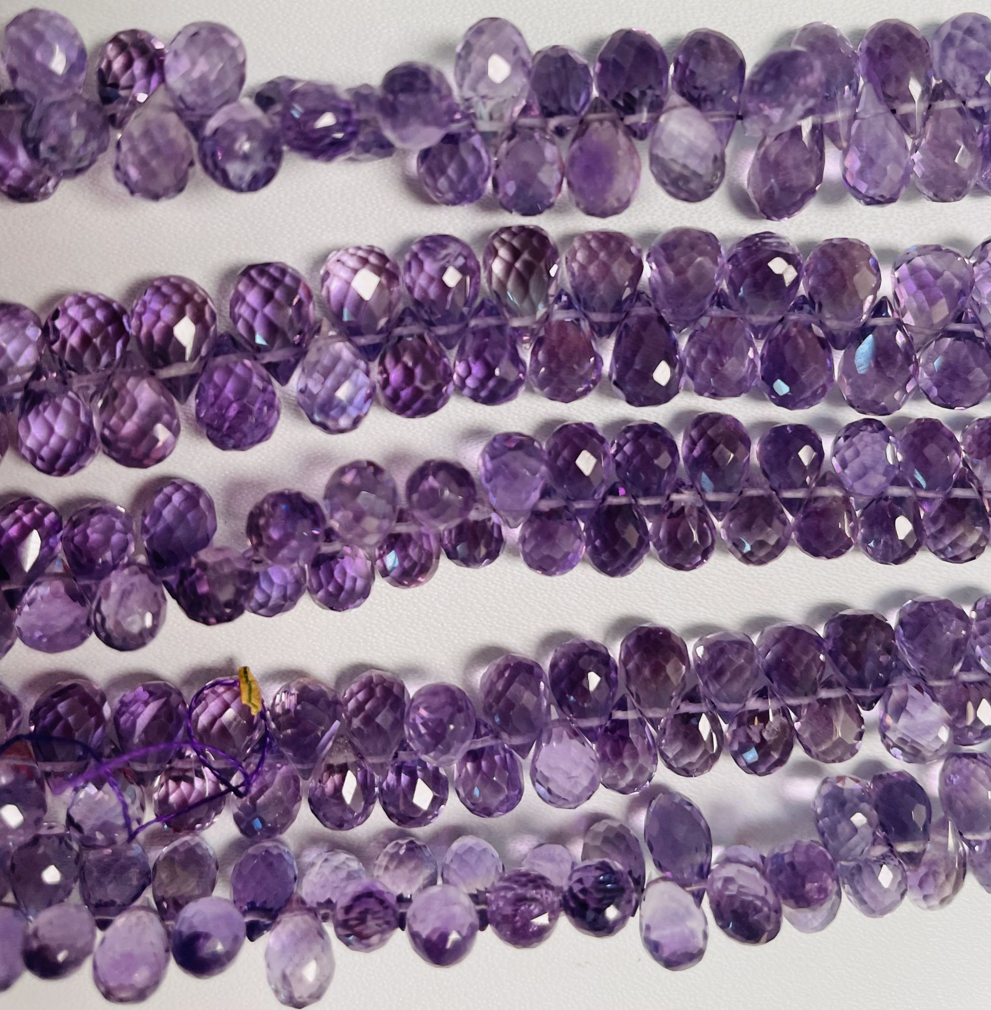 Purple Amethyst Drop Faceted