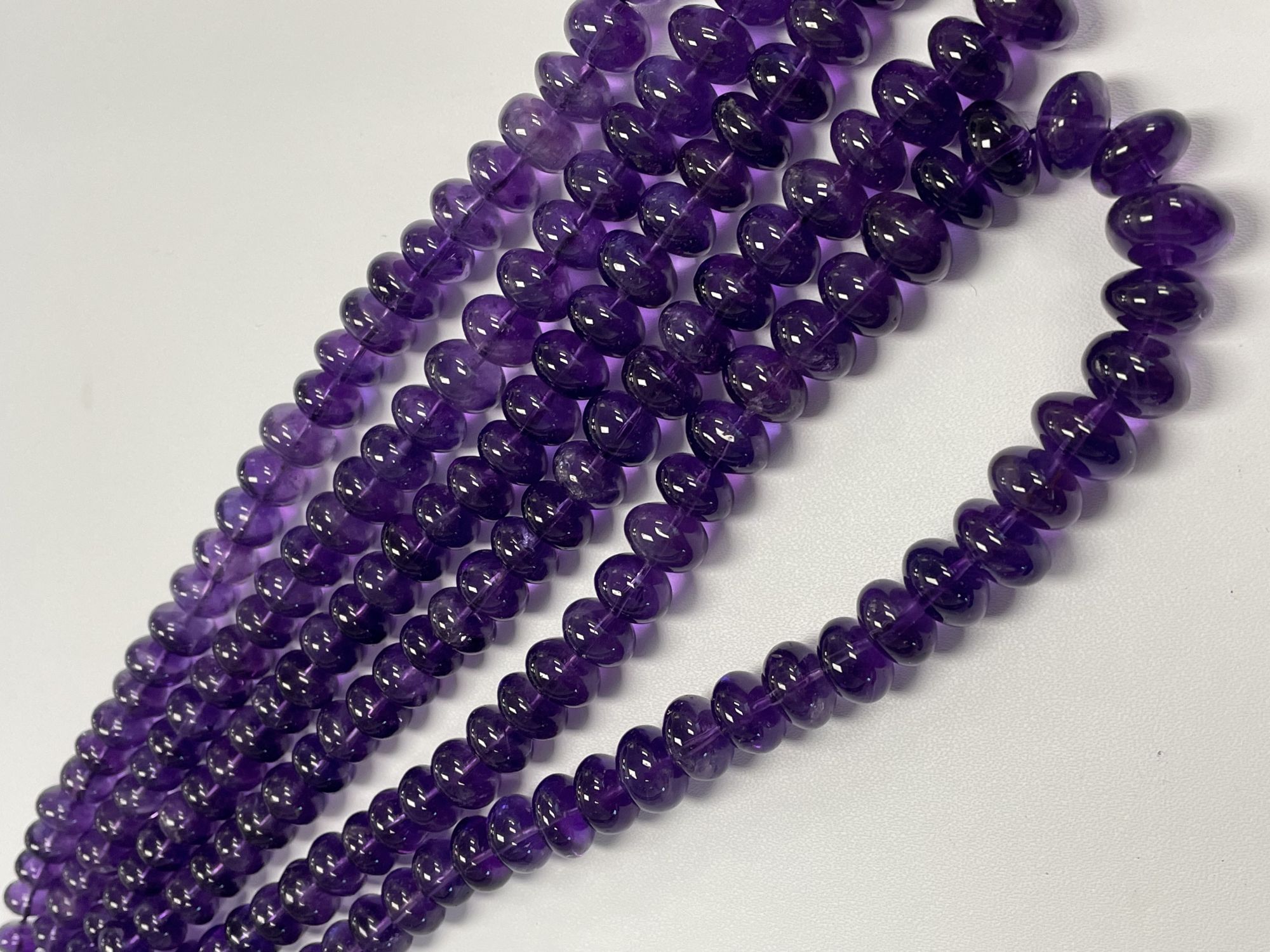 Purple Amethyst Rondelle Smooth