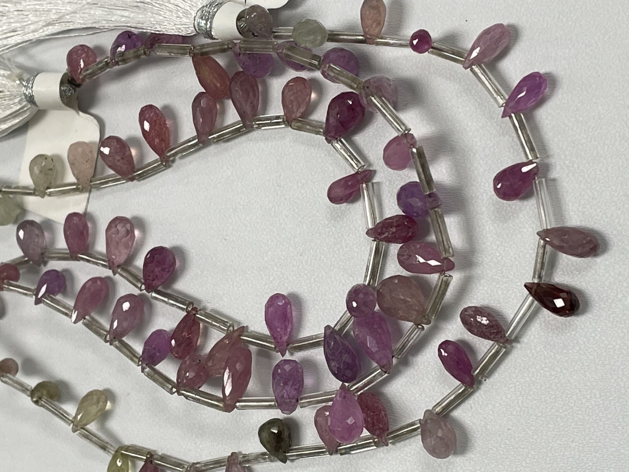 Multi Color Sapphire Drop Faceted