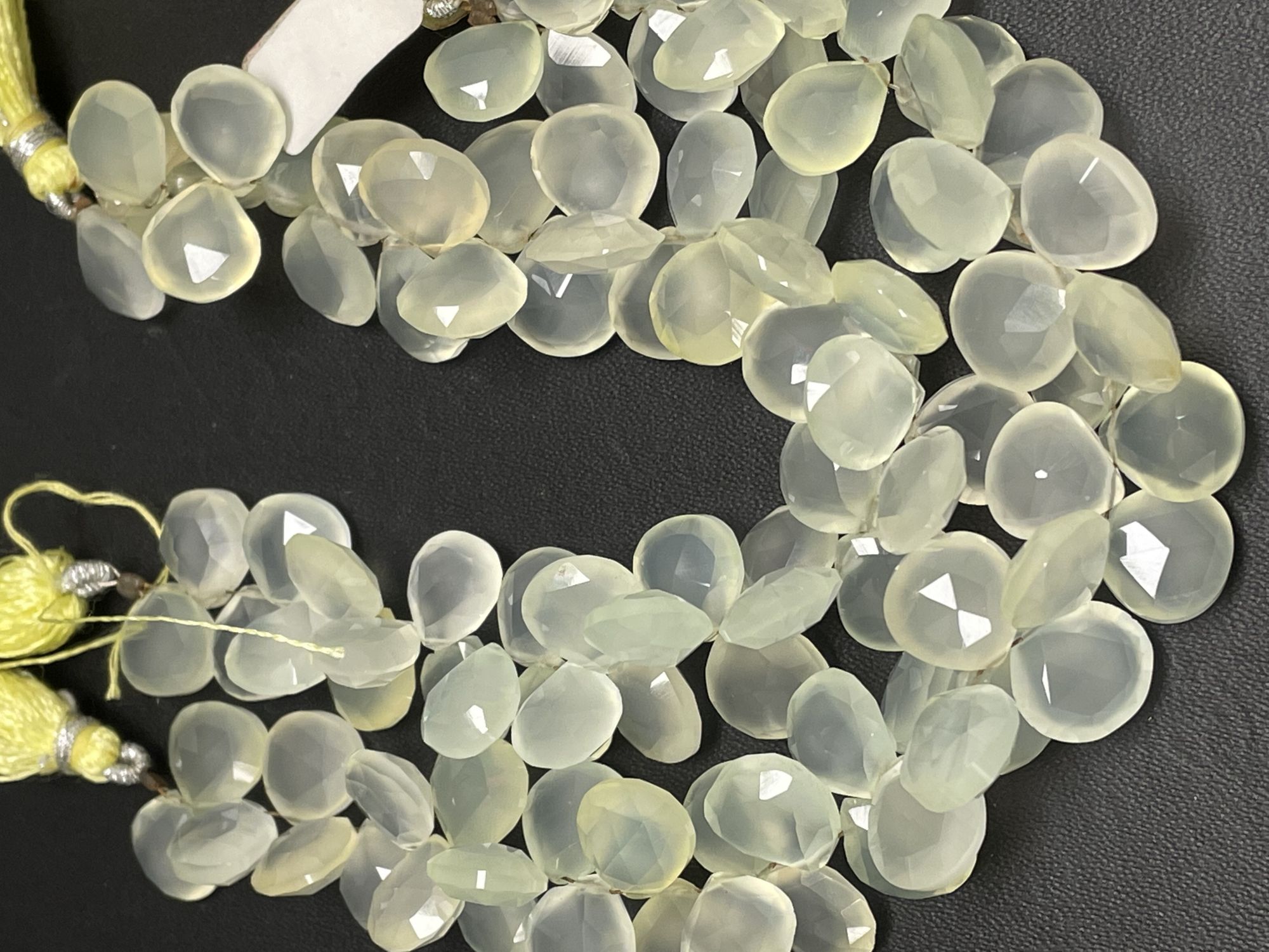 Light Green Chalcedony Heart Faceted