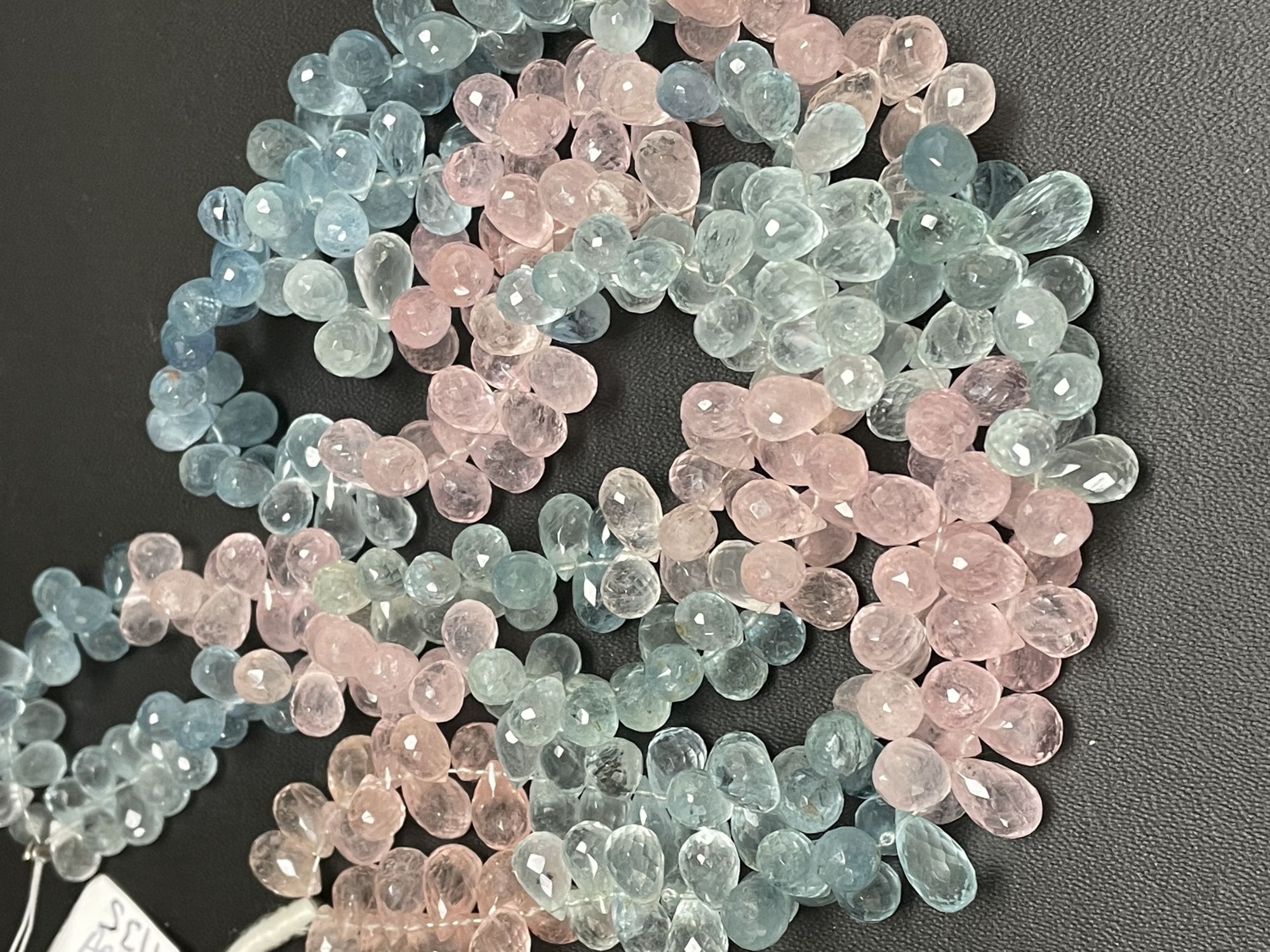 Multi Aquamarine Drop Faceted