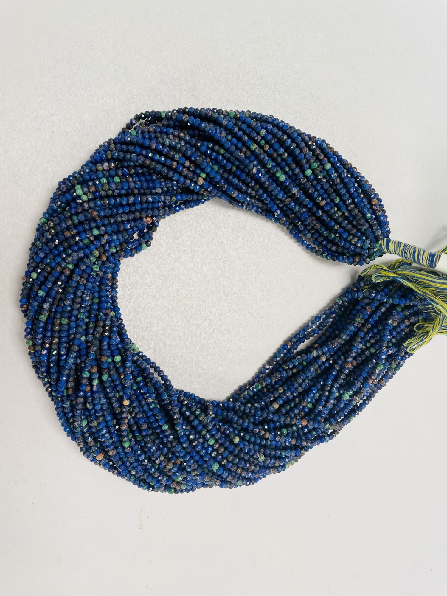 Azurite Rondelle Facted