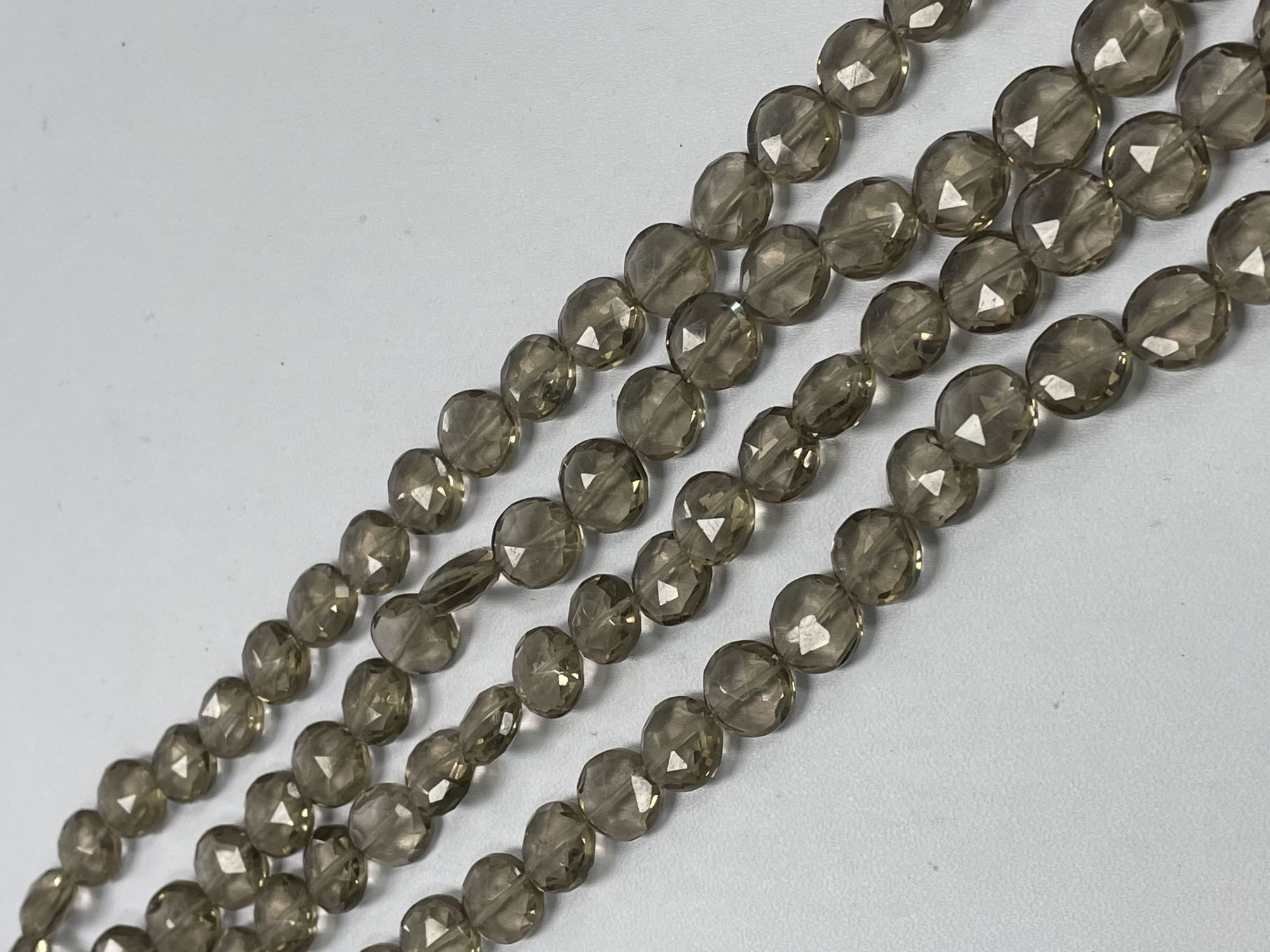 Smoky Quartz Coin Faceted