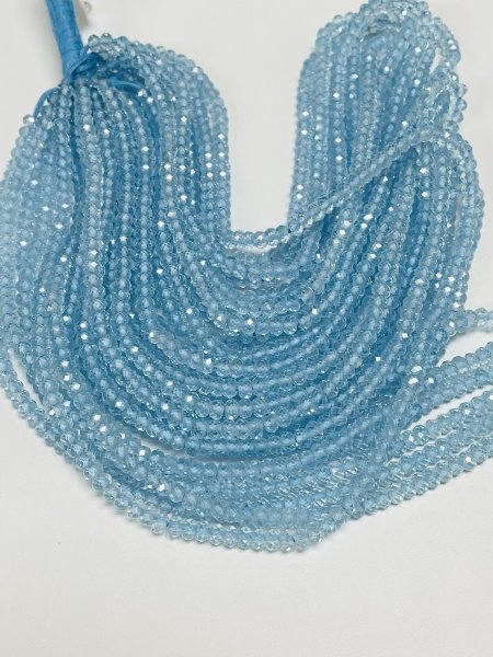 Sky Blue topaz Rondelle Faceted