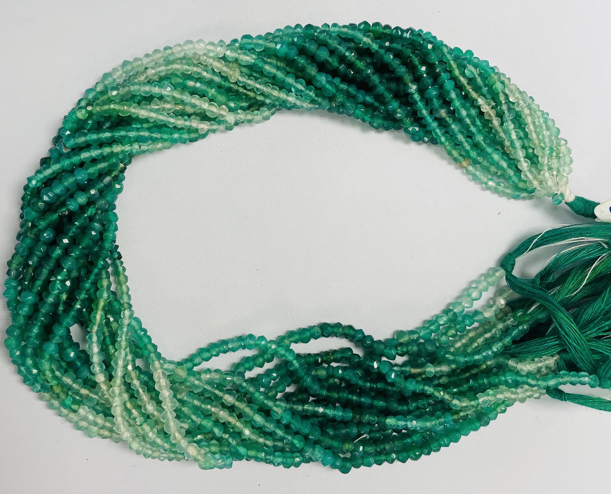 Shaded Onyx Rondelle Faceted