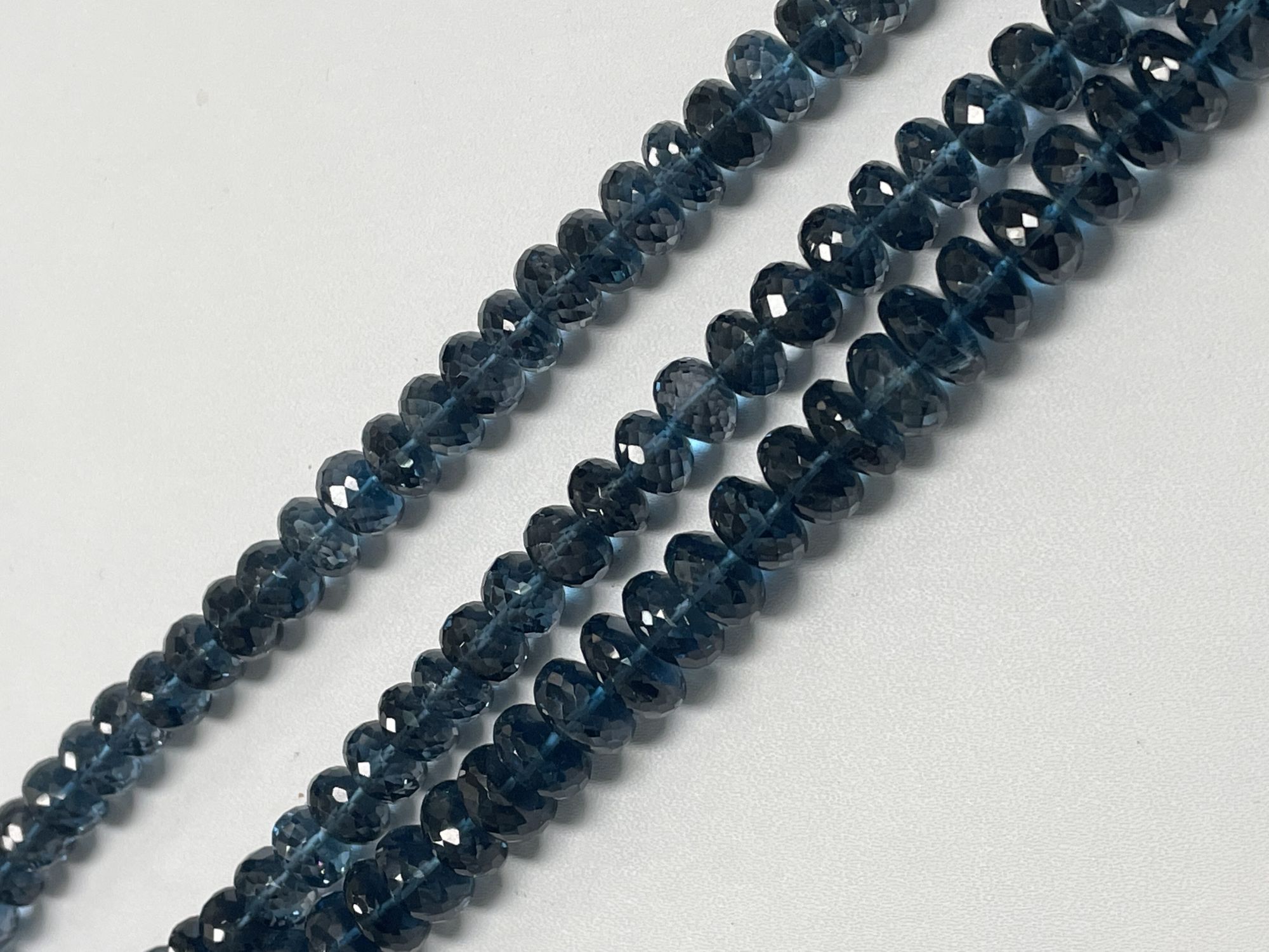 London Blue Topaz Rondelle Faceted