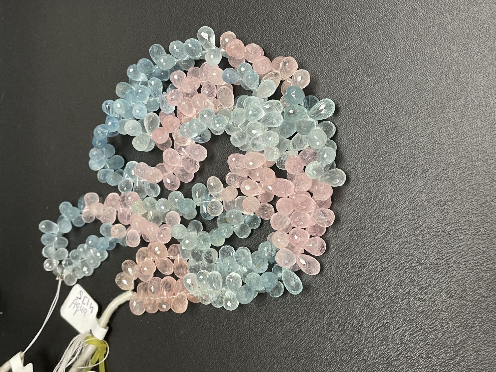 Multi Aquamarine Drop Faceted
