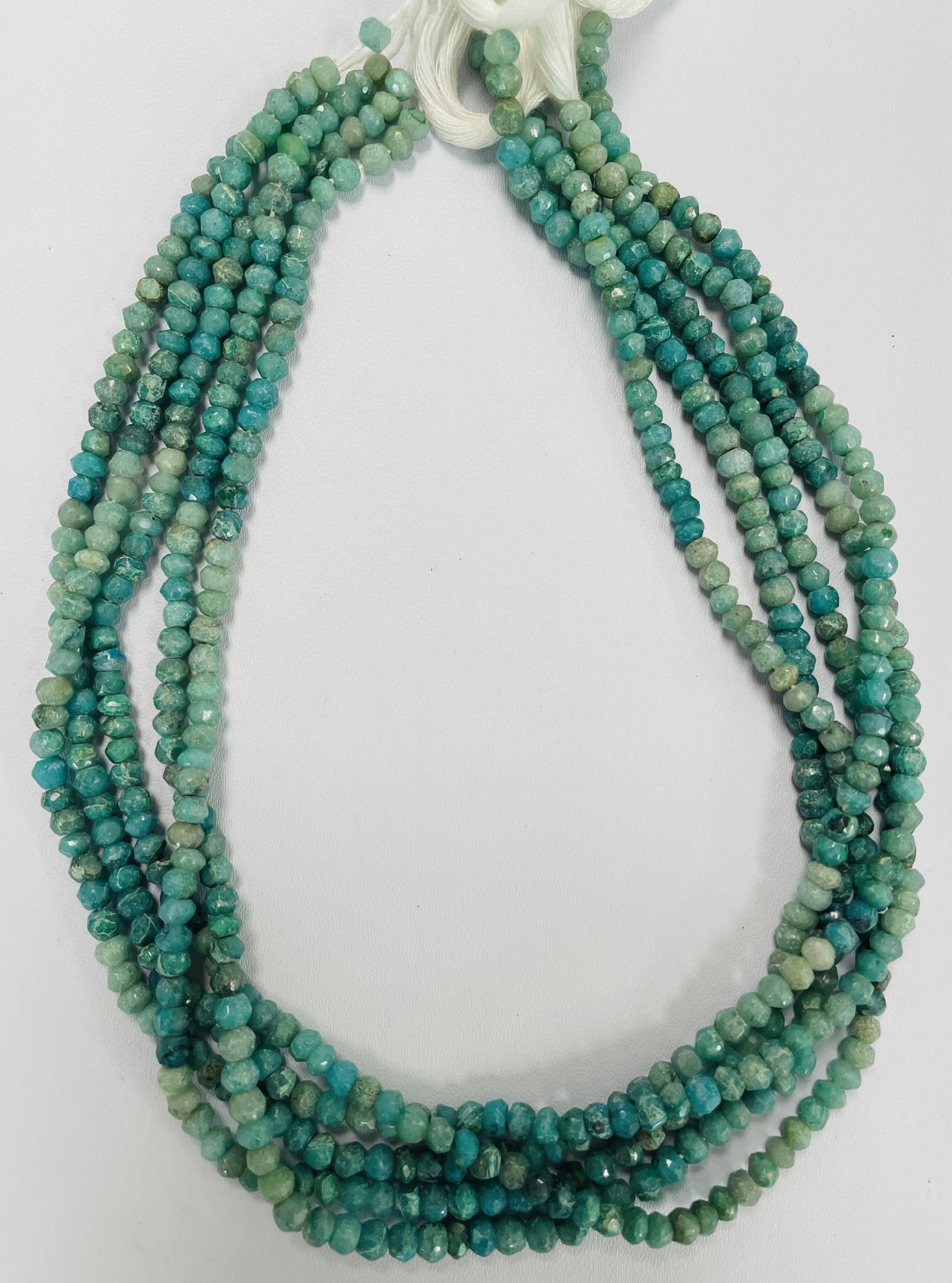 Chrysocolla Rondelle Faceted