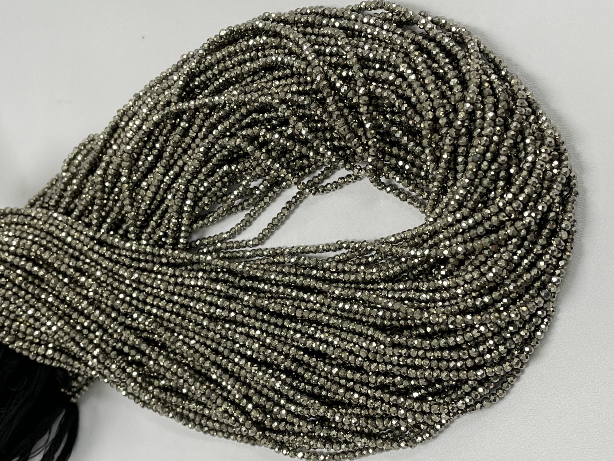 Mystic Pyrite Rondelle Faceted