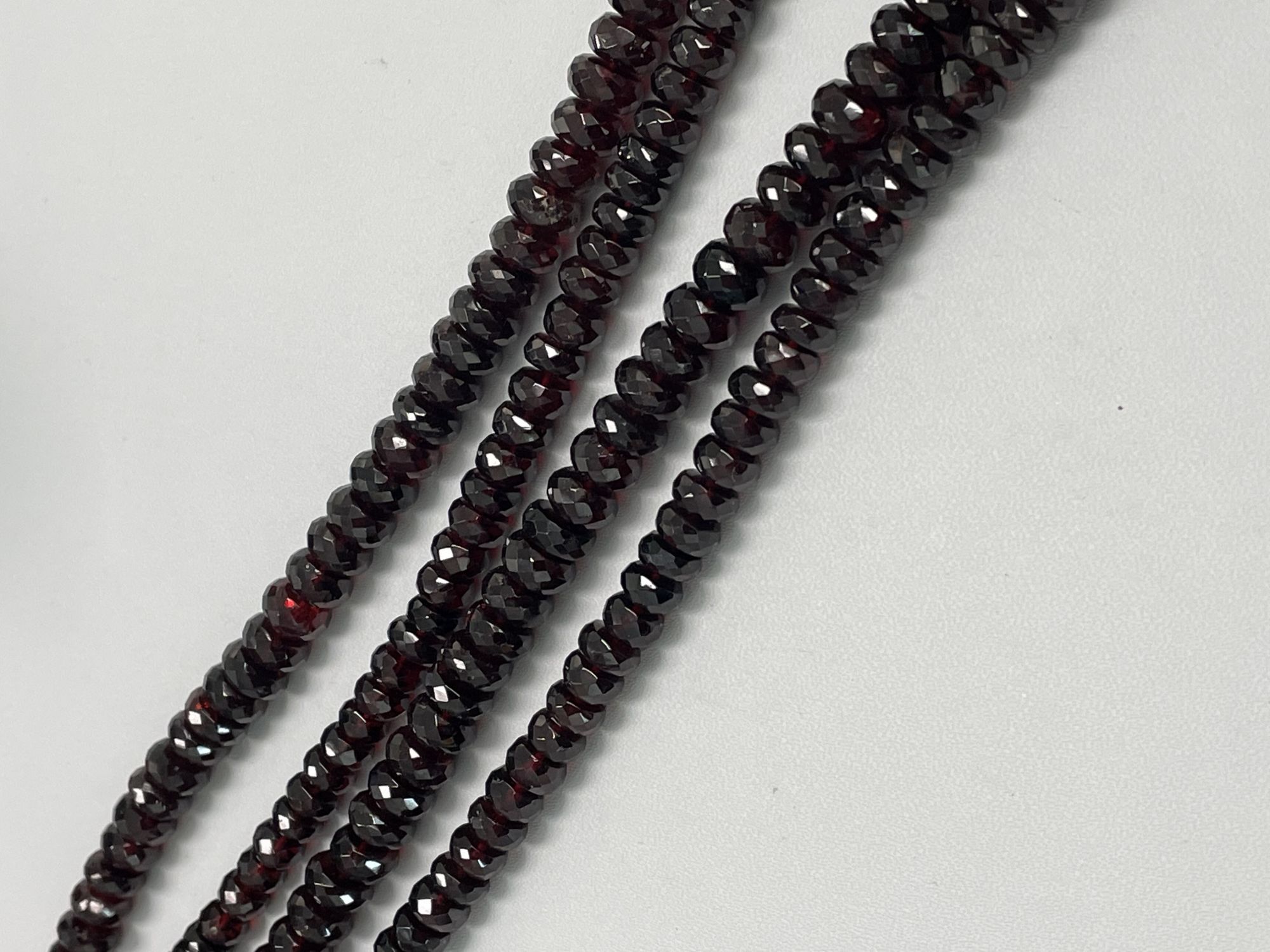 Red Garnet Rondelle Faceted