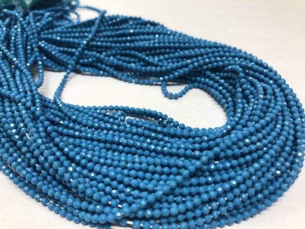 Turquoise Rondelles Faceted