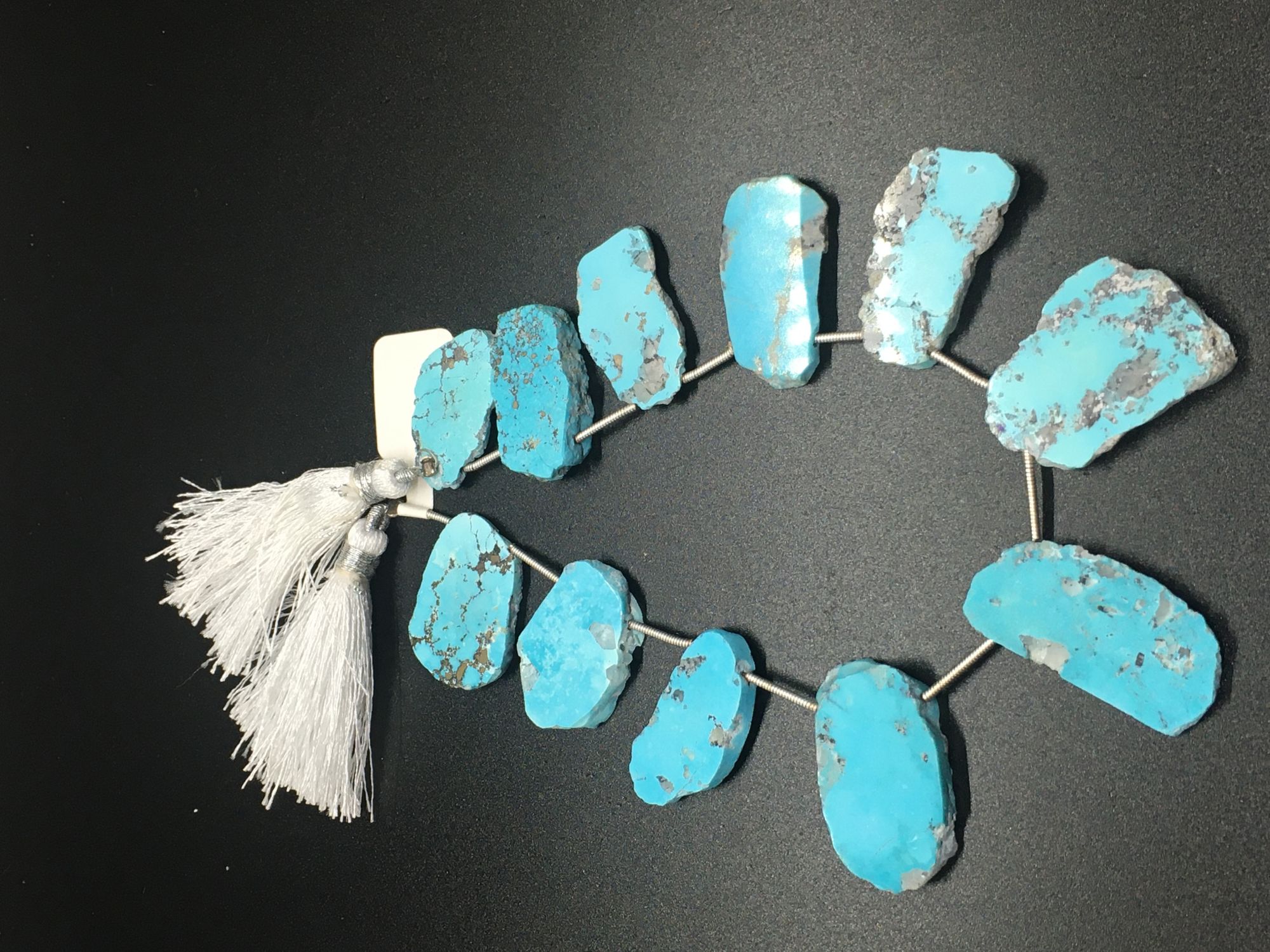 Turquoise Slices Faceted