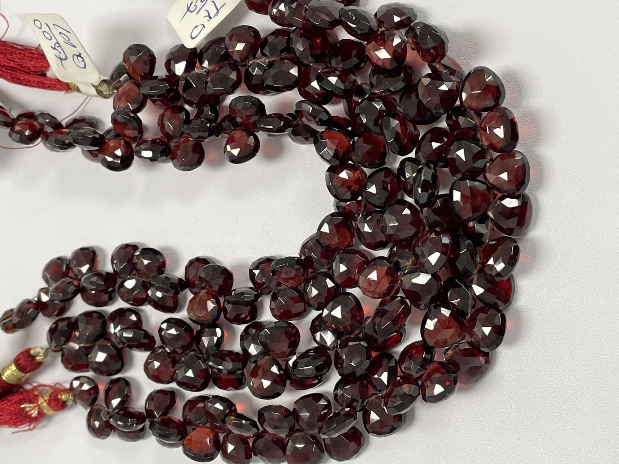 Red Garnet Heart Faceted