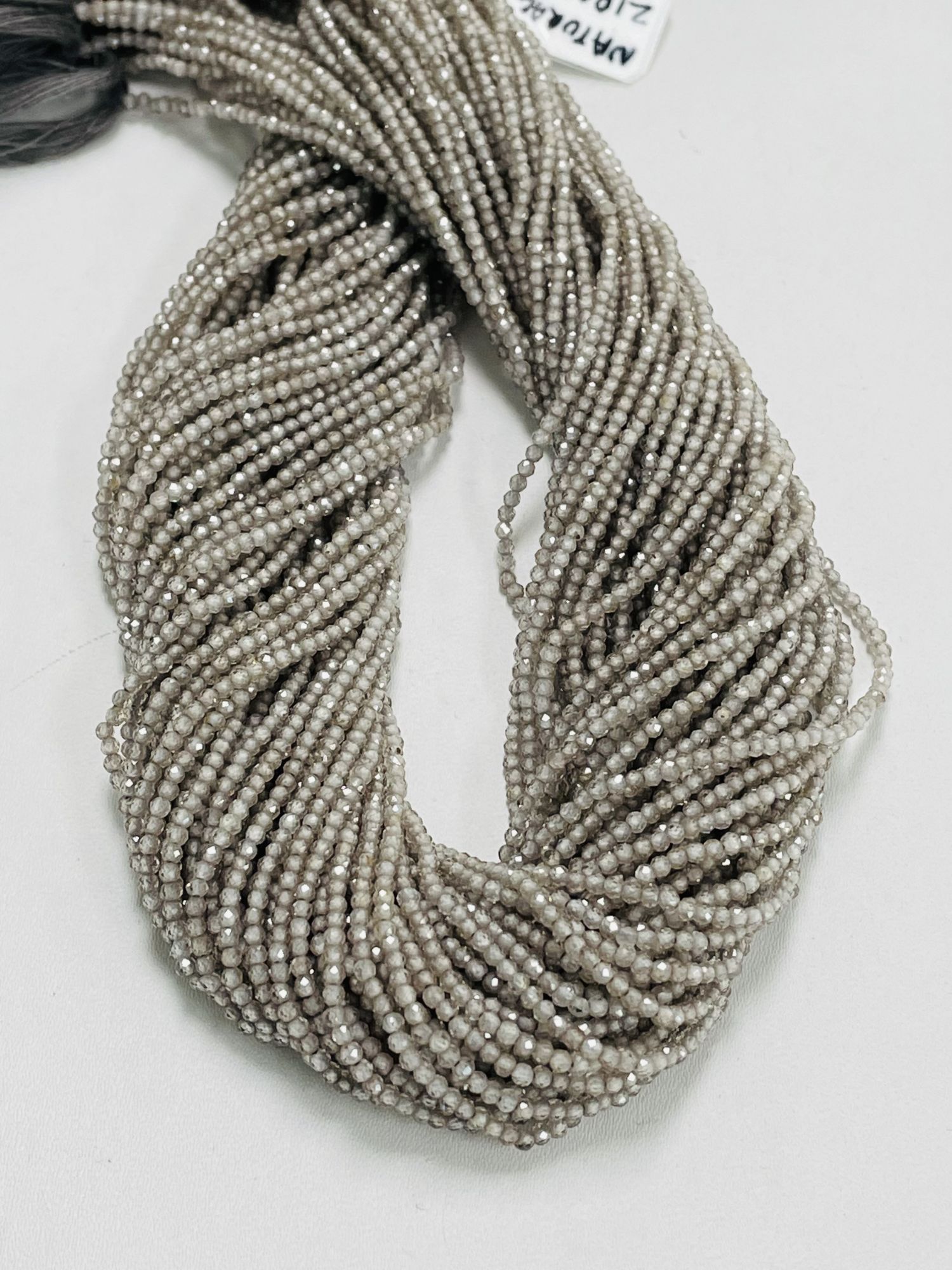 Natural Dark Grey Zircon Rondelle Faceted