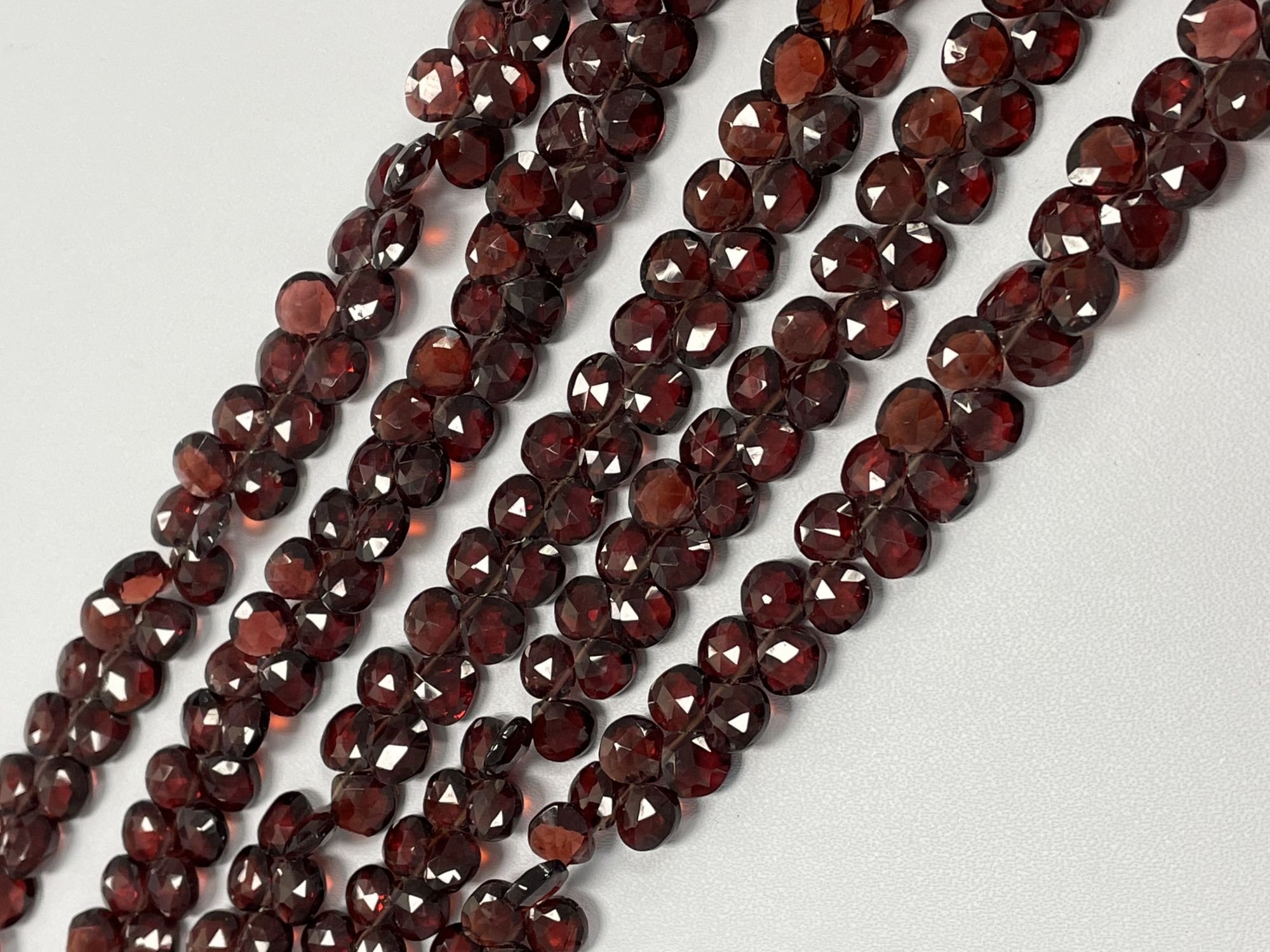 Red Garnet Heart Faceted