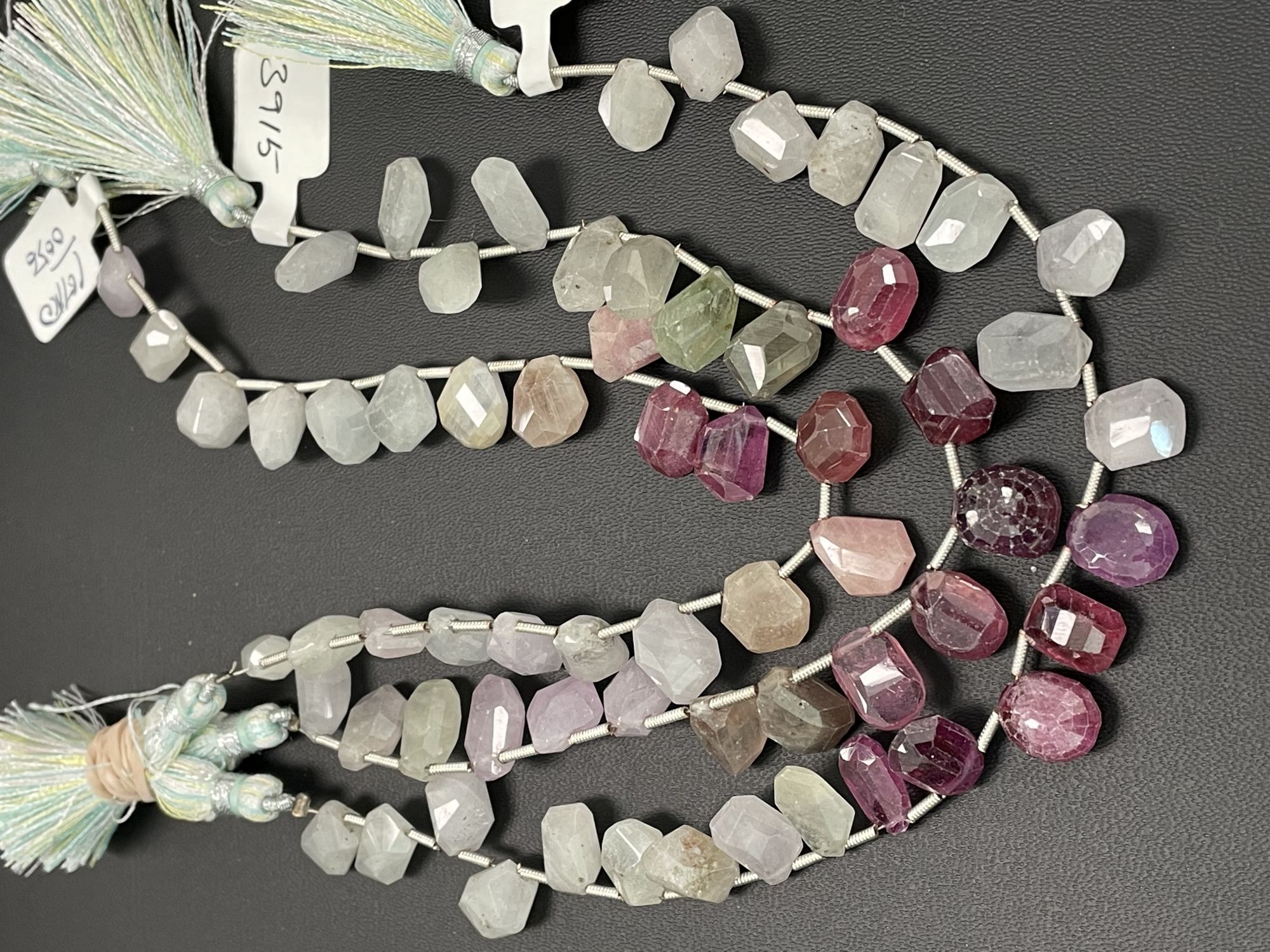 Multi Color Sapphire Funky Cut Faceted