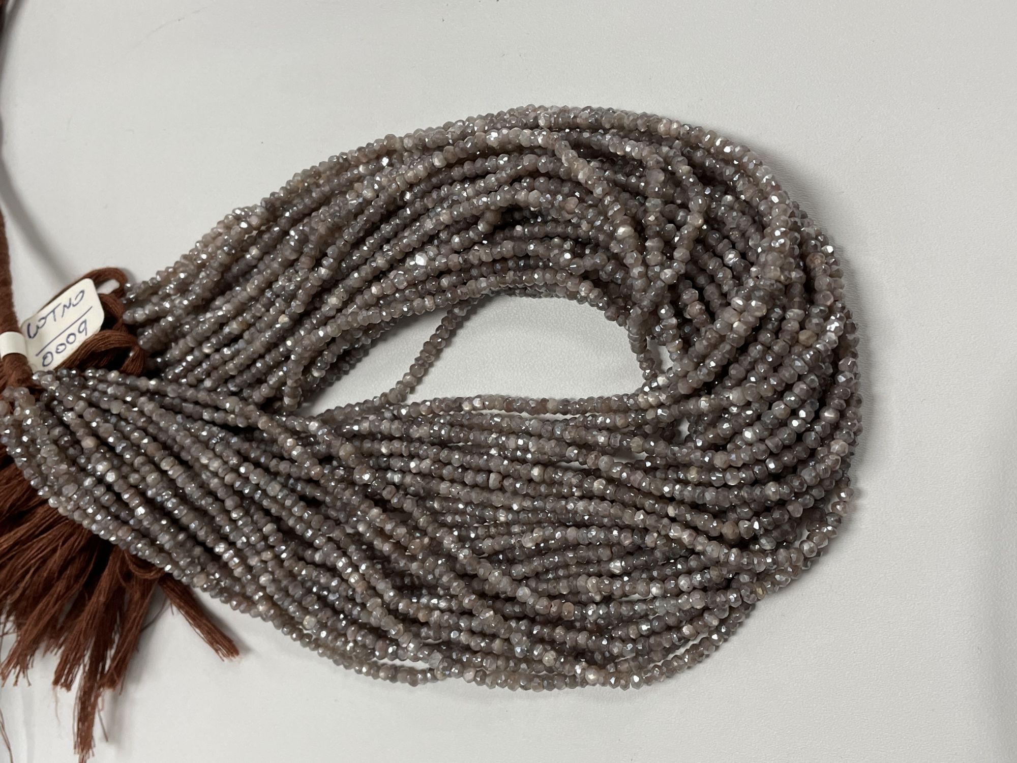 Coated Chocolate Moonstone Rondelle Faceted