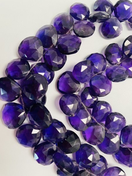 Purple Amethyst Heart Faceted