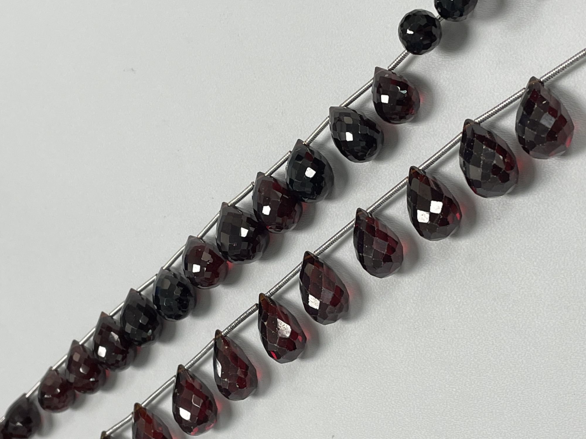 Red Garnet Drop Faceted