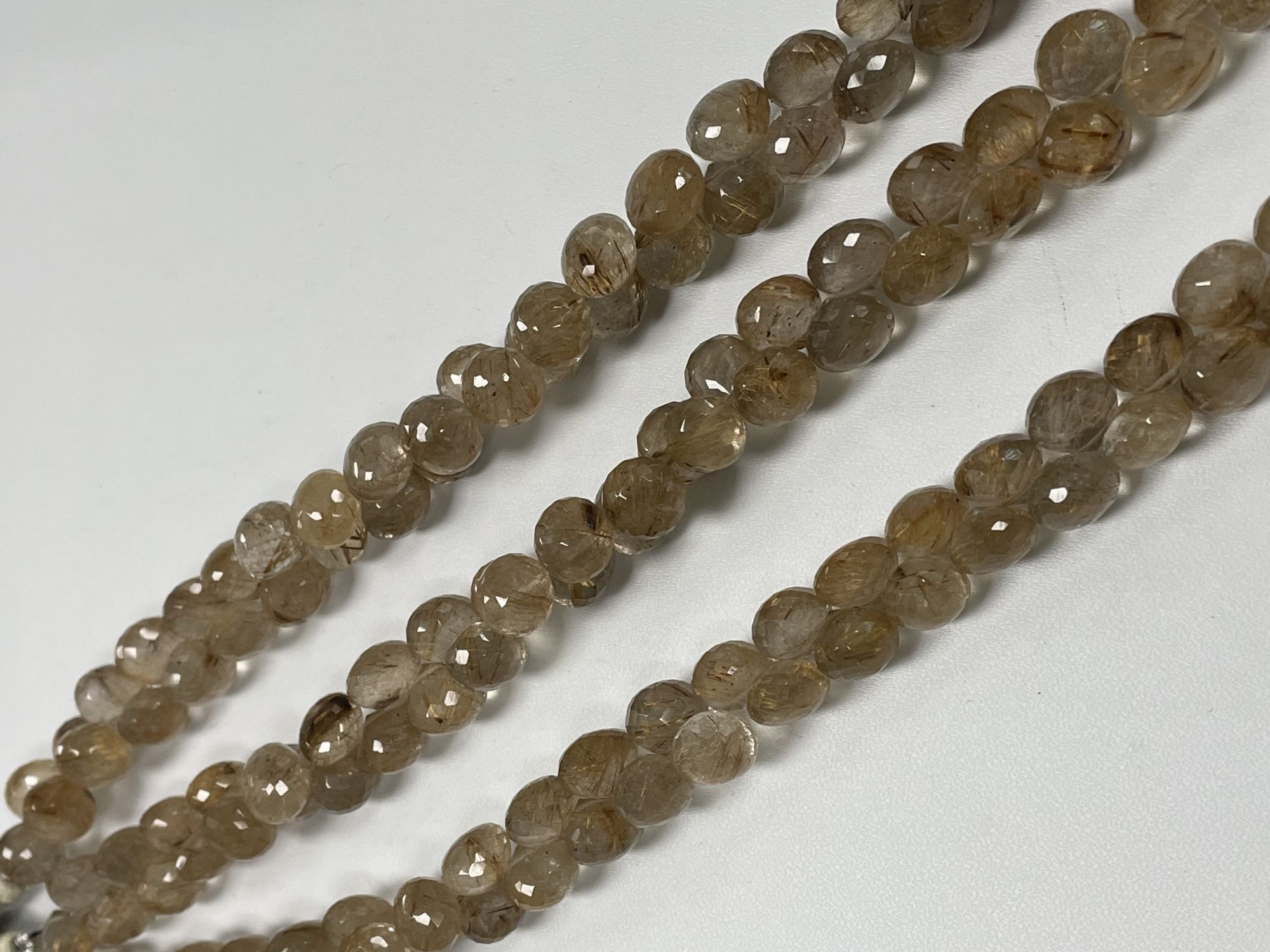 Golden Rutilated Quartz Onion Faceted