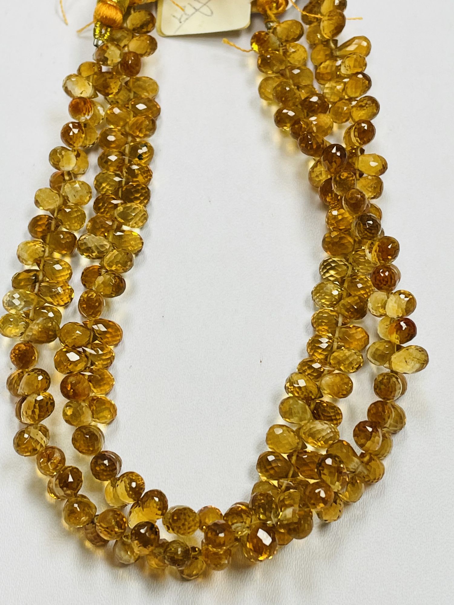 Citrine Drop Faceted