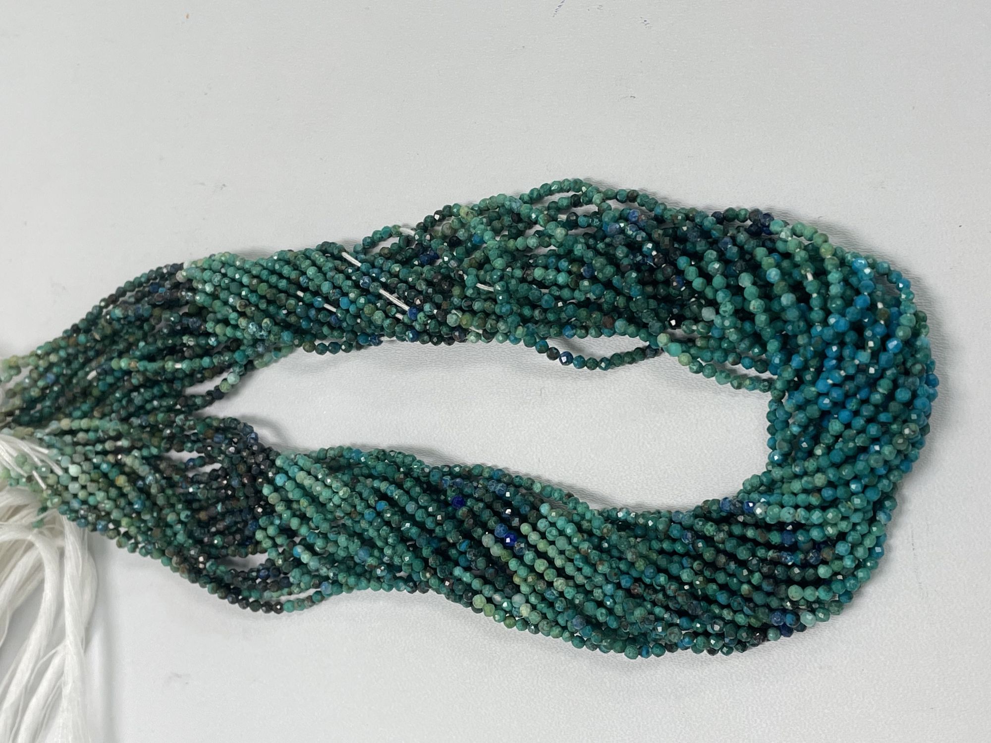 Chrysocolla Rondelle Faceted