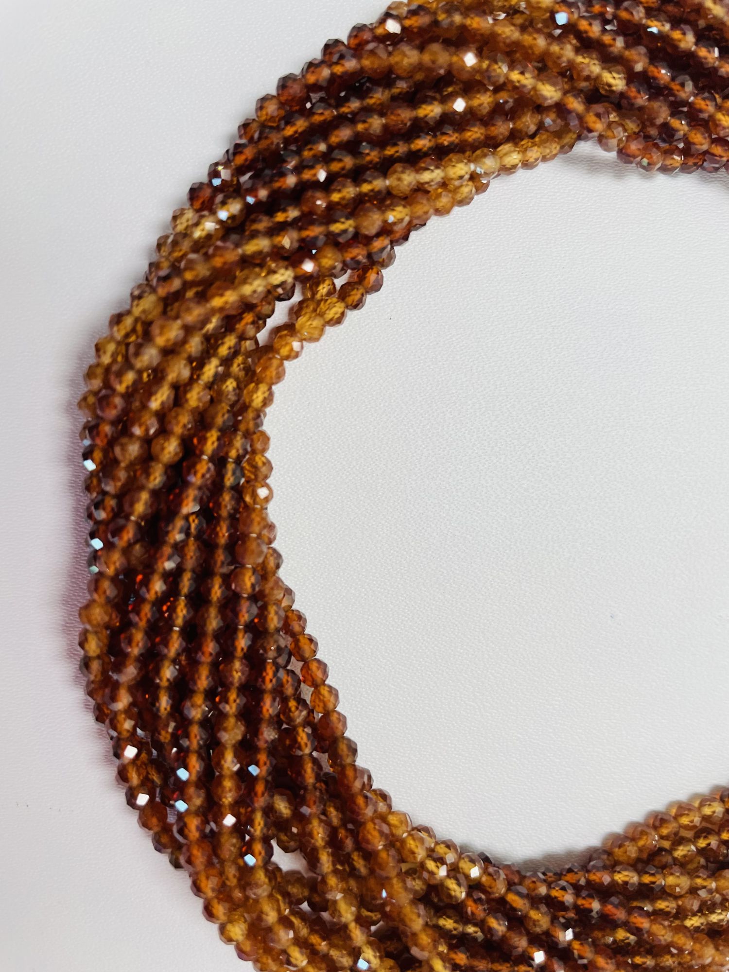 Hessonite Garnet Rondelle Faceted