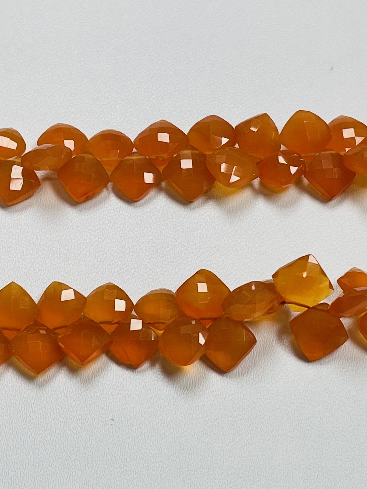 Carnelian Cushion Faceted
