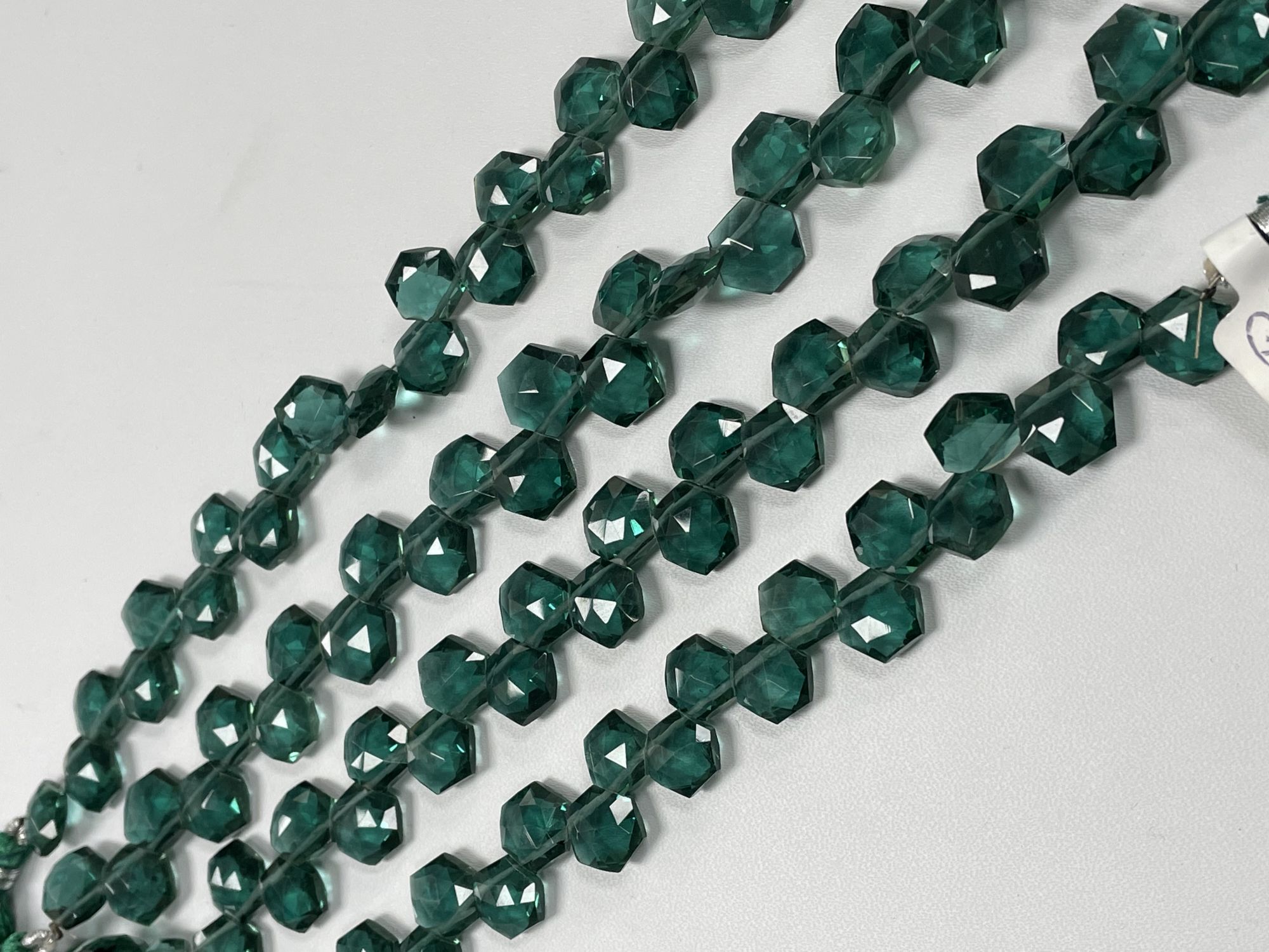 Green Hydro Quartz Hexagon Faceted