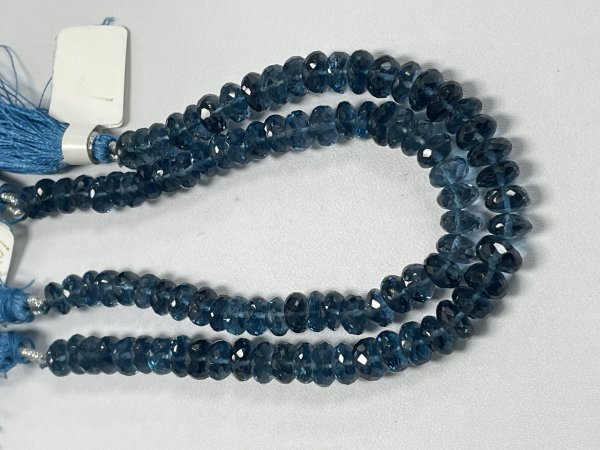 London Blue Topaz Rondelle Faceted