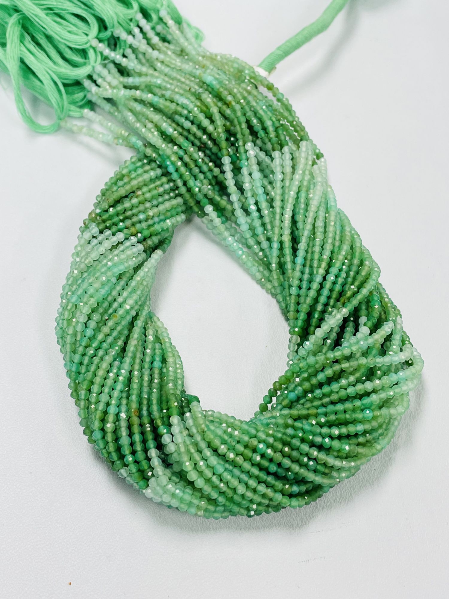 Chrysoprase Rondelle Faceted