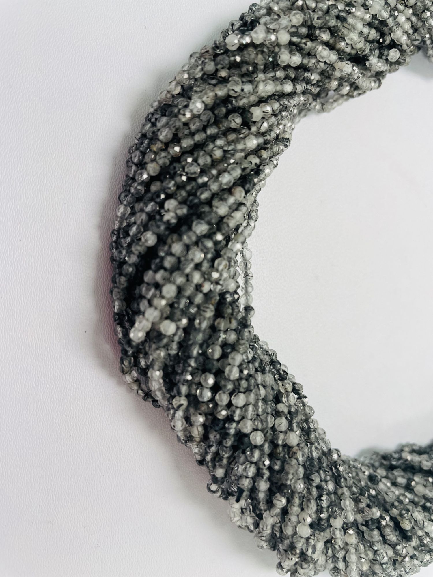 Rutilated Quartz Rondelle Faceted