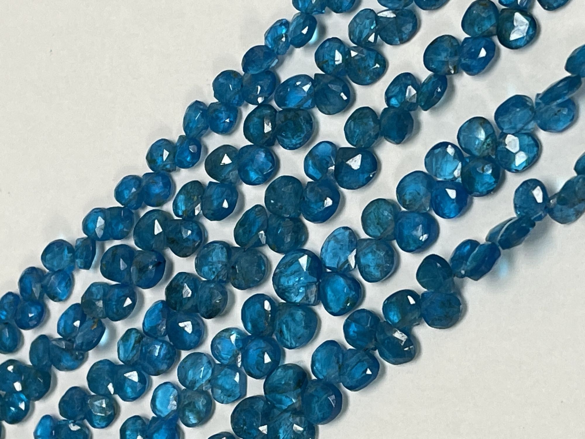 Blue Apatite Heart Faceted