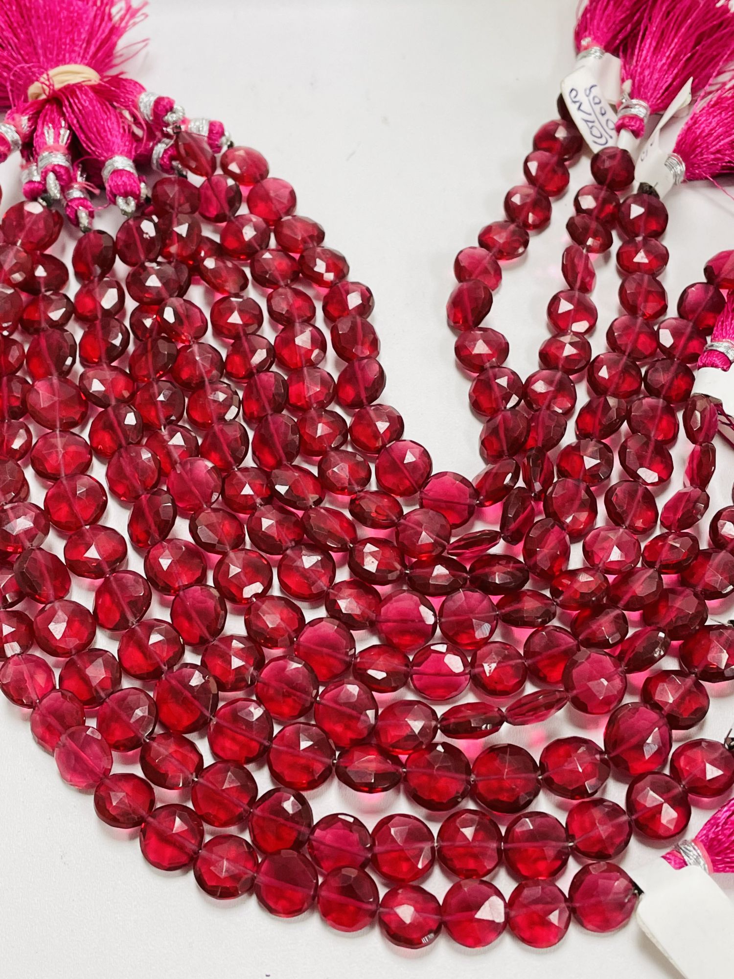 Pink Hydro Quartz Coin Faceted