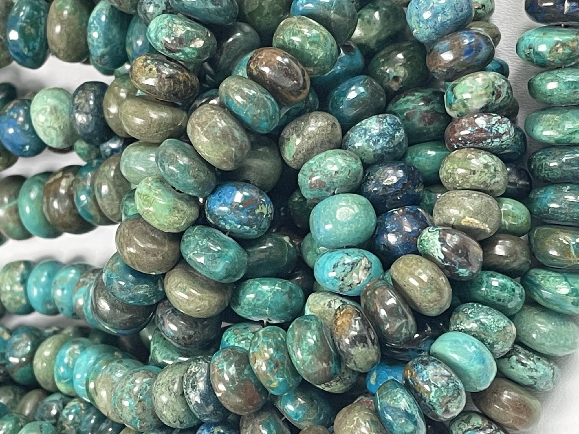 Chrysocolla Rondelle Smooth