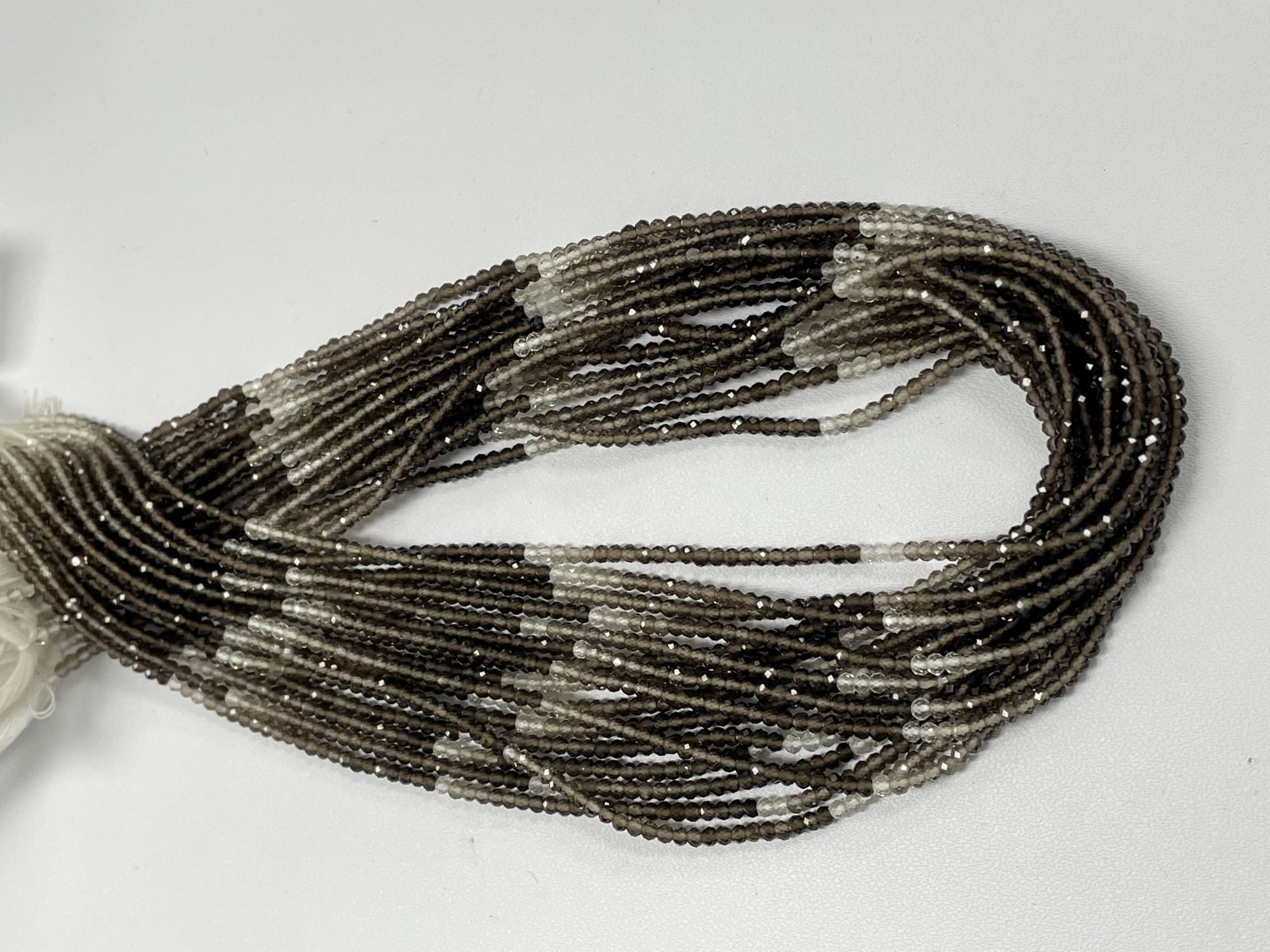 Shaded Smoky Quartz Rondelle Faceted