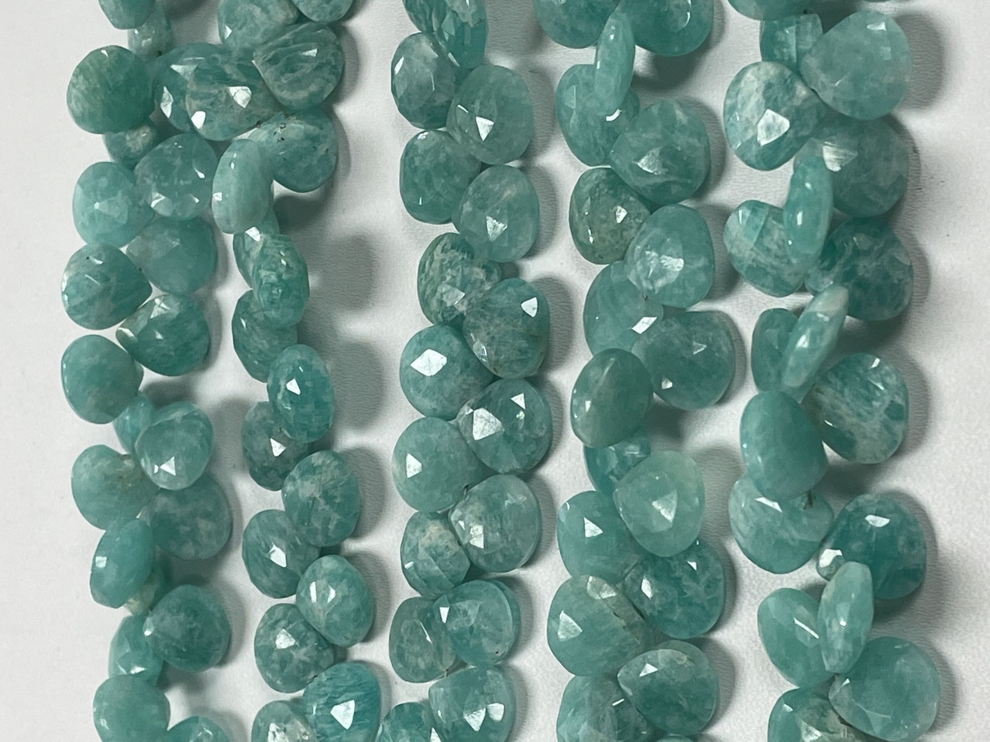 Amazonite Heart Faceted